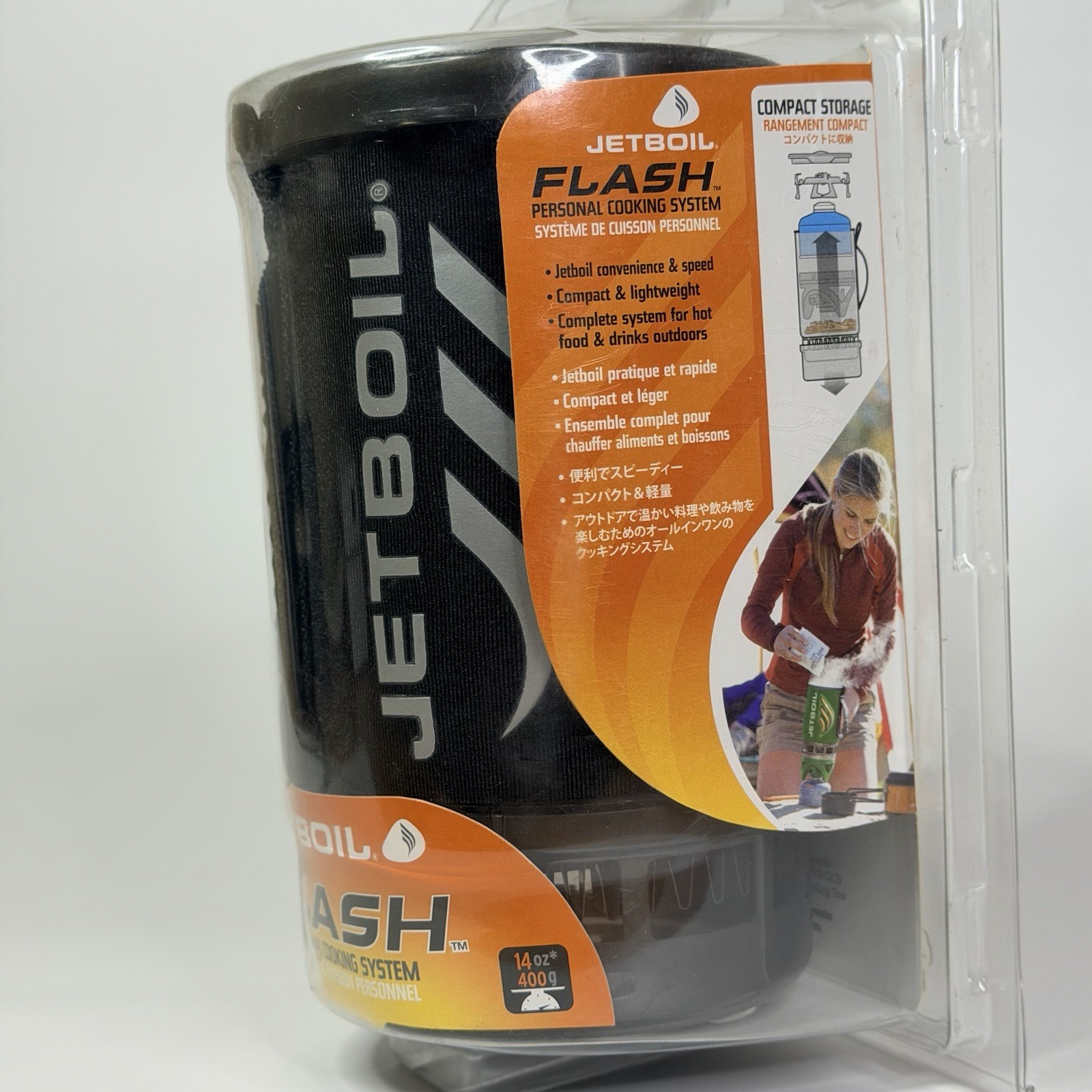 NEW Jetboil Flash 1.0L Fast Boil Personal Cooking System FluxRing Pot – Black