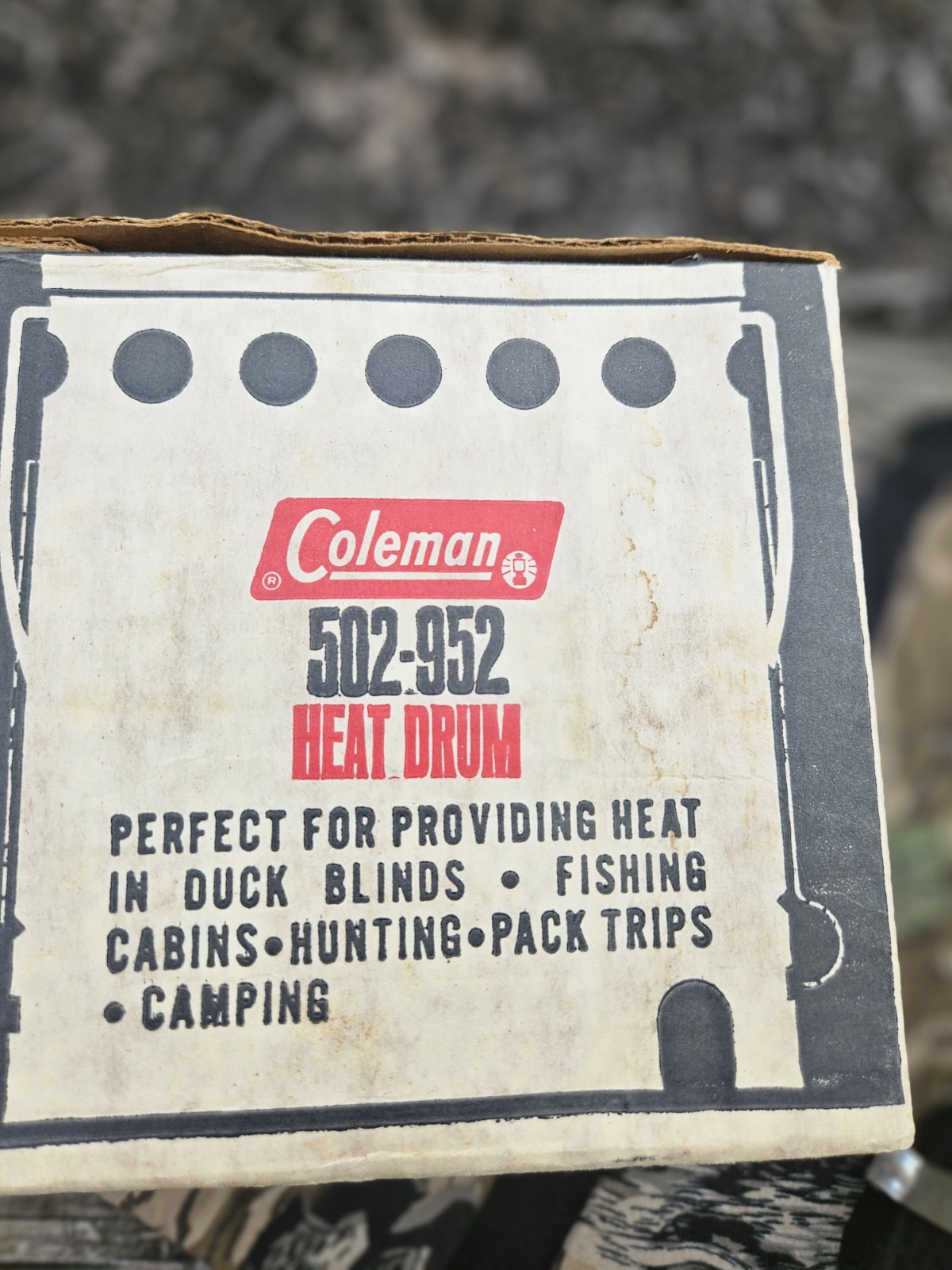 Vintage Rare Coleman Heat Drum #502-952 Original Box Never Used Rare Find