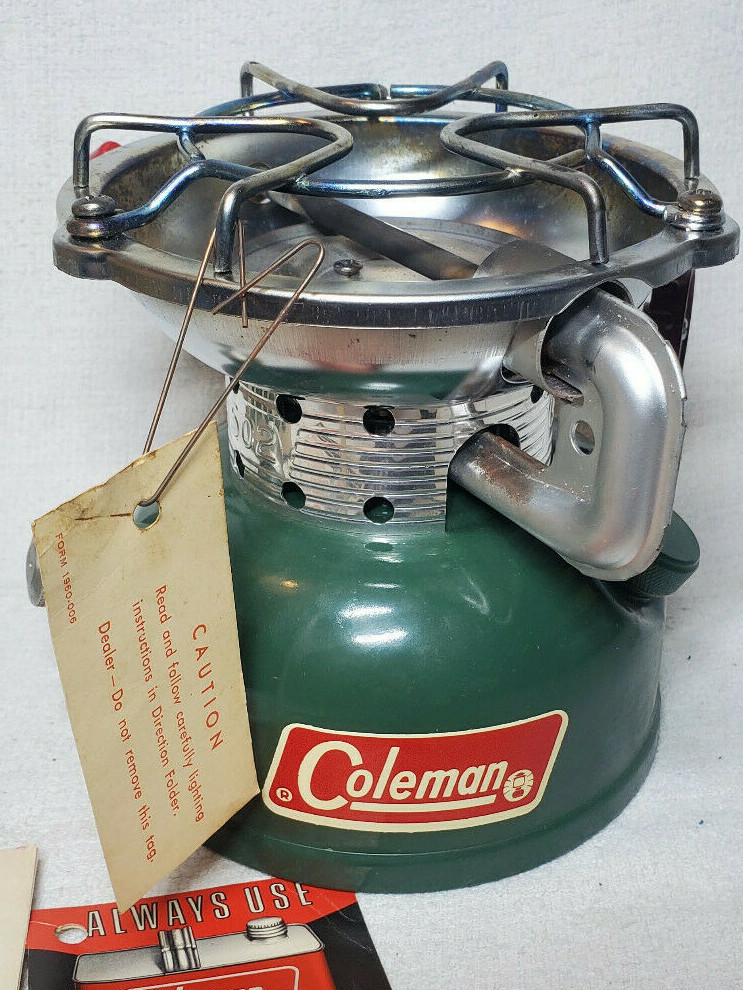VTG 1971 COLEMAN 502-700 SPORTSTER SINGLE BURNER CAMP COOKING STOVE 11/71 & BOX