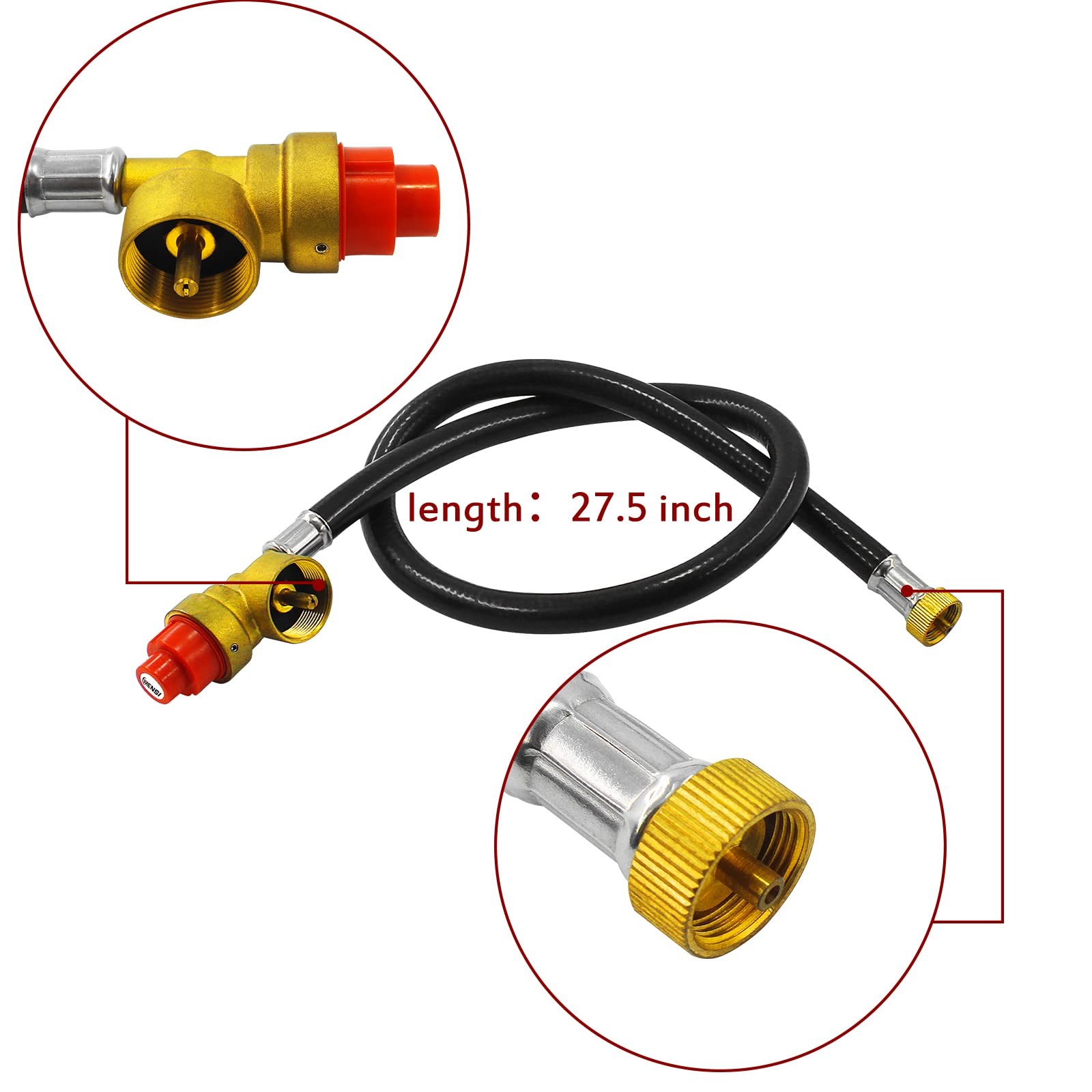 Fuel Propane Butane Gas Portable Camping Stove Replacement 27.5 Inch Regulato…