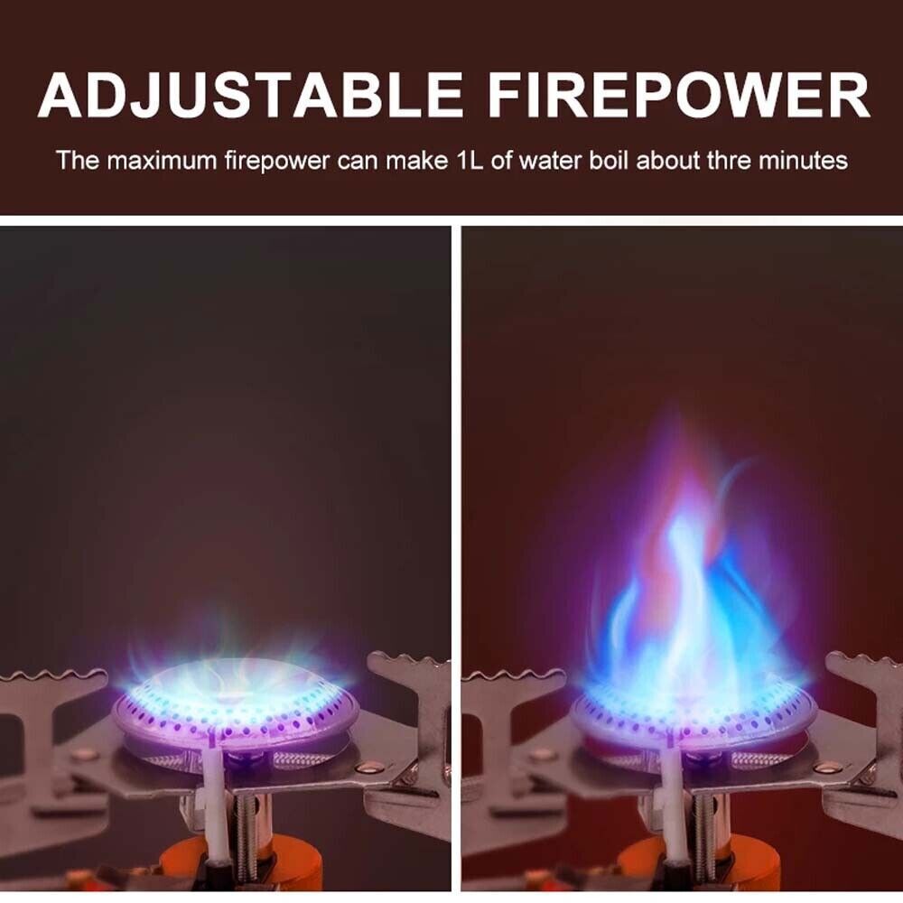 2Pack 3700W Portable Backpacking Camping Gas Stove W/ Piezo Ignition Burner Case