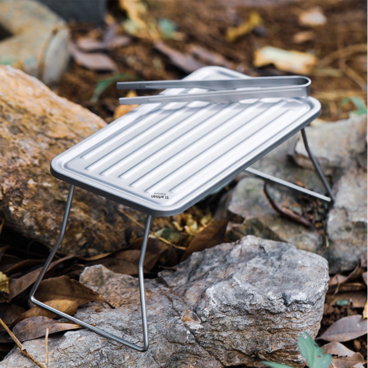 Companion Lightweight Titanium Foldable Table And BBQ Grill Outdoor Cooking