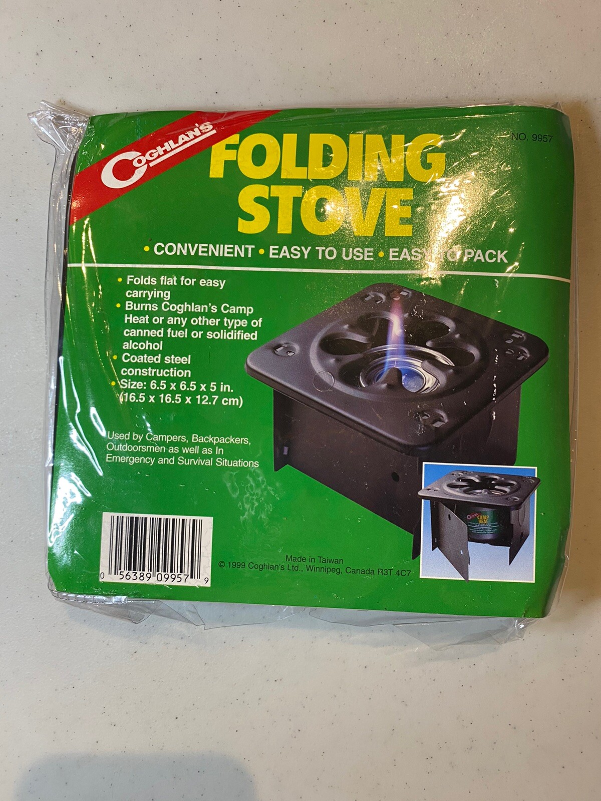 Coghlan’s Folding Stove 6.5 x 6.5 x 5” Camping Outdoor Emergency Stove Small