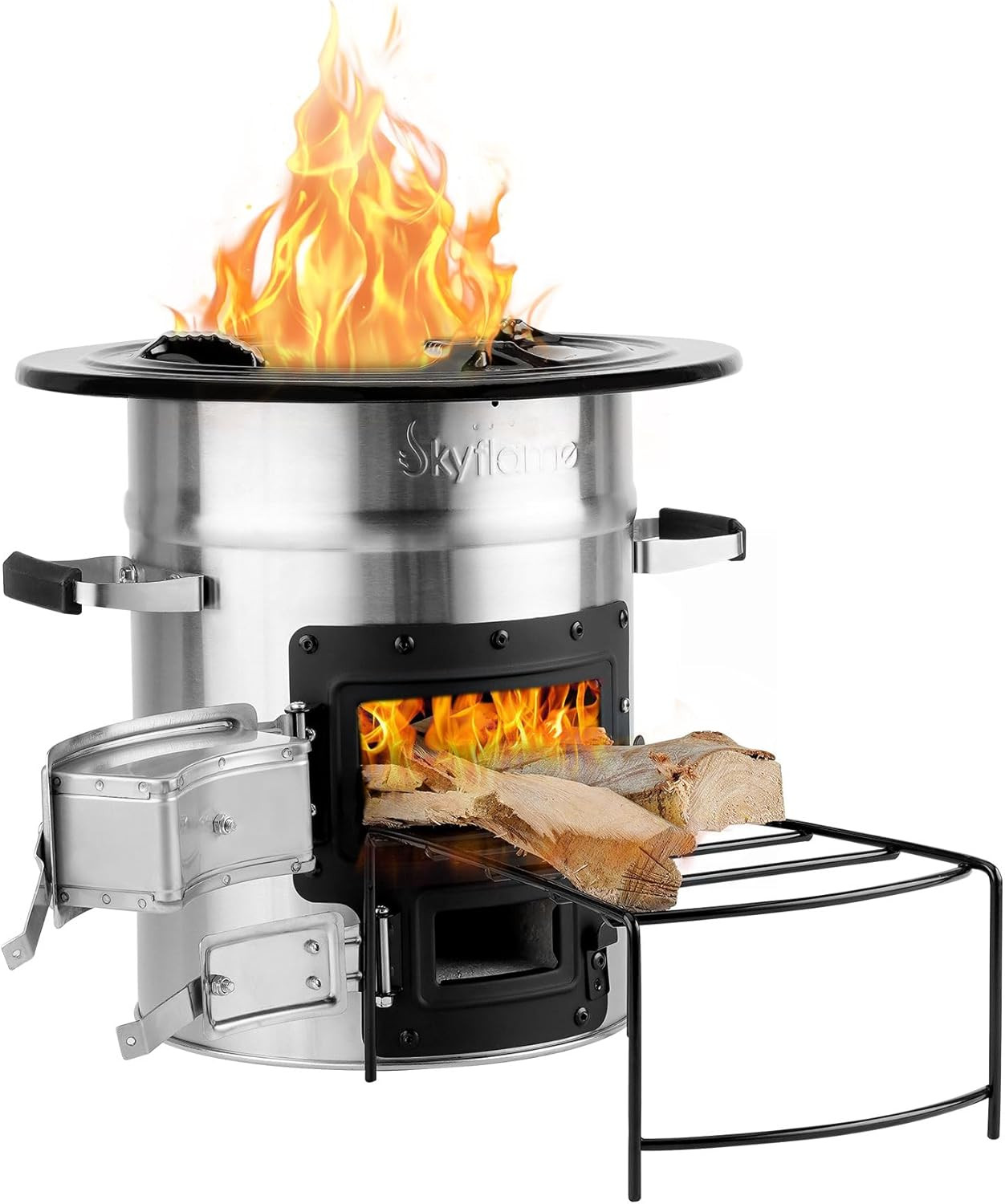 Portable Stainless Steel Camping Rocket Stove for Outdoor Adventures