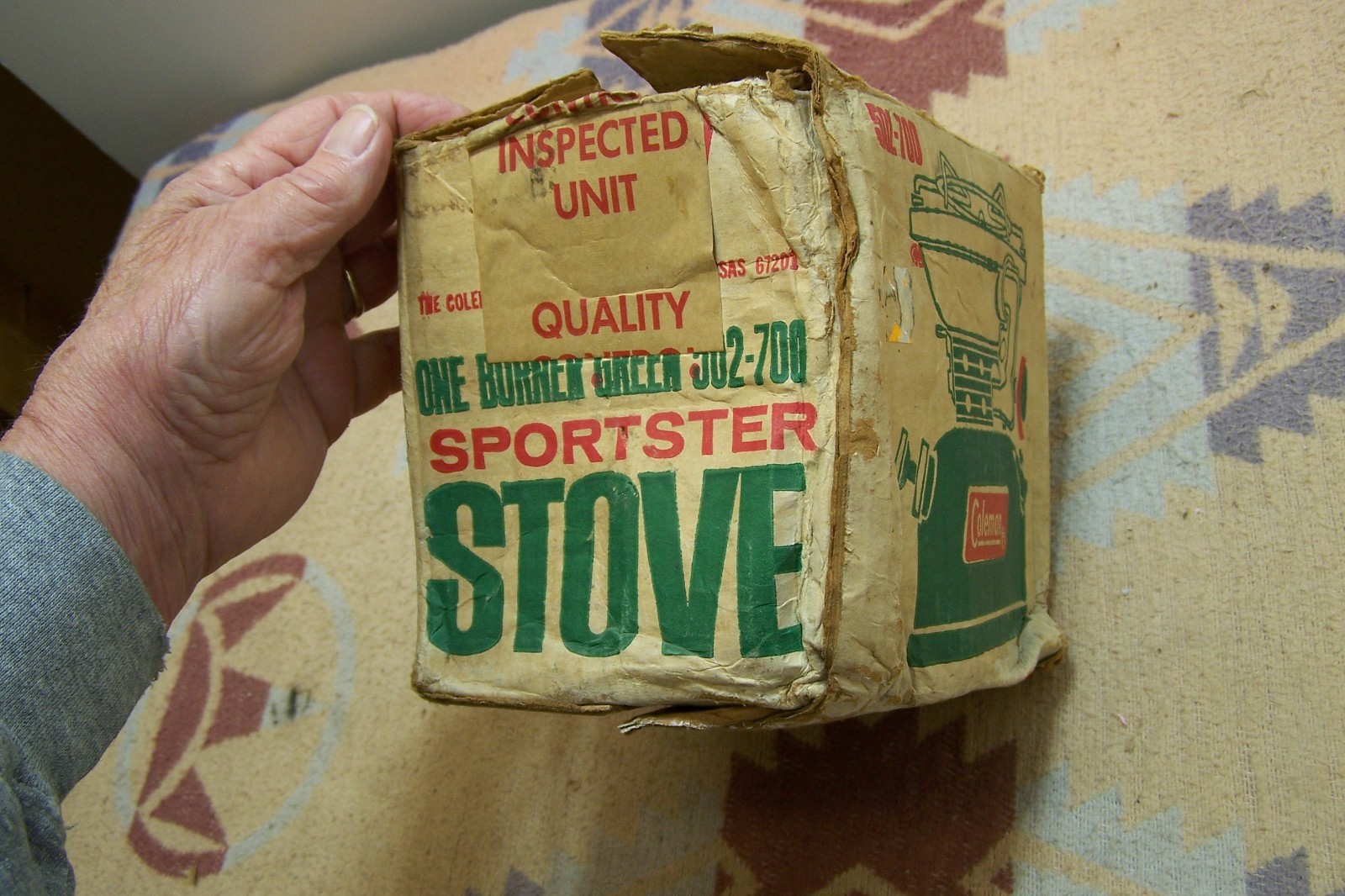 502-700 COLEMAN SINGLE BURNER SPORTSTER CAMP STOVE W/ BOX INST. 1 USE LANTERN TY