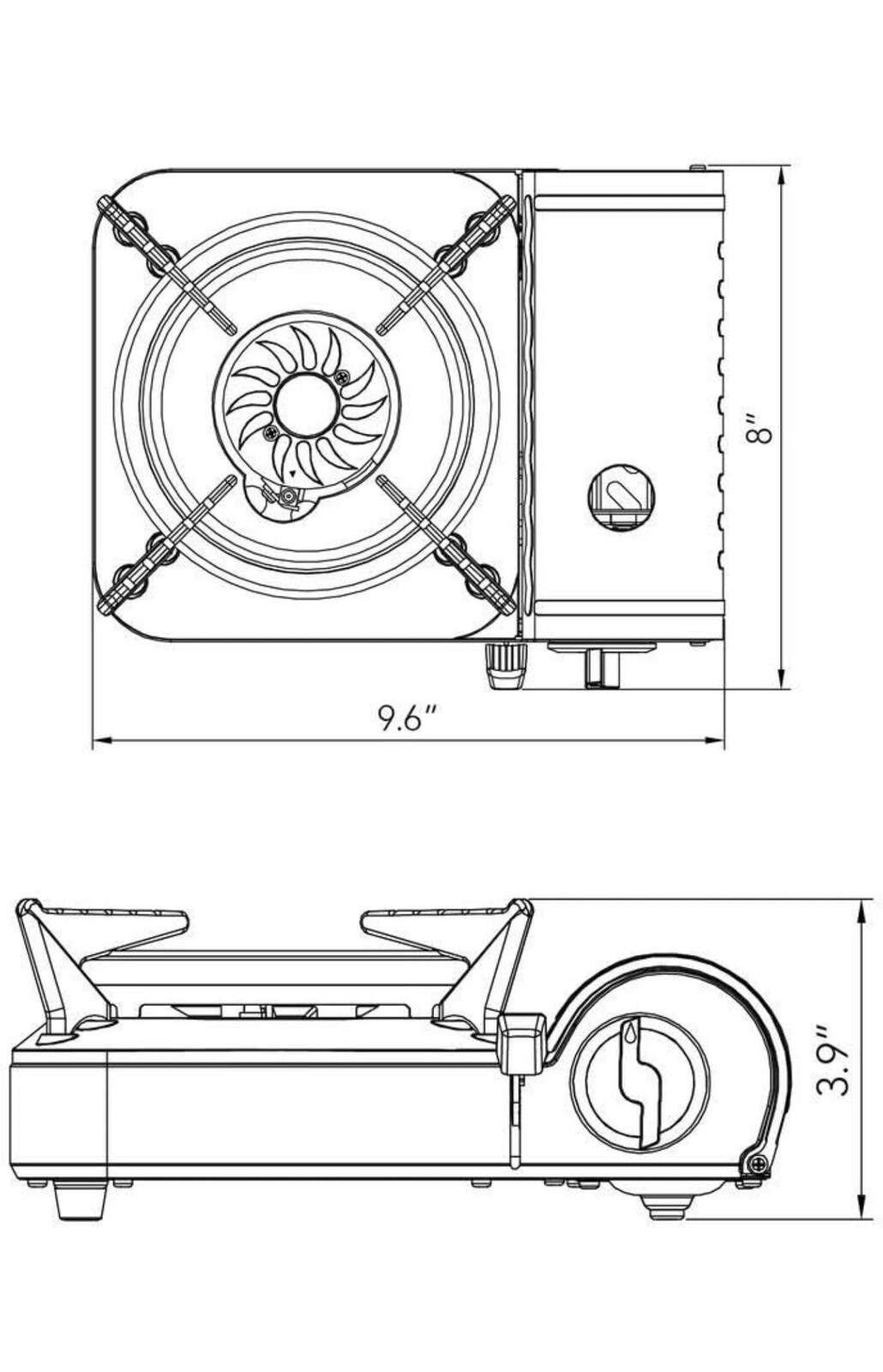 GasOne Stainless Butane Stove Cooker Portable Camping 7650 BTU Cooking Burner