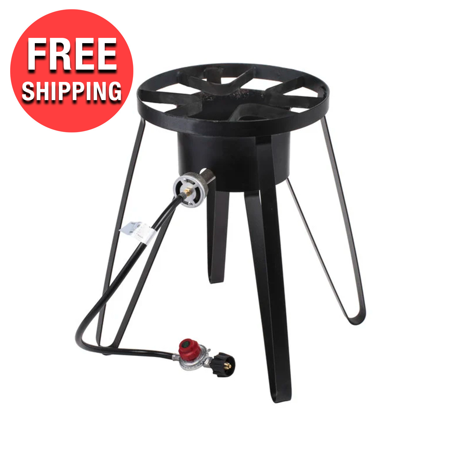 21″ Tall Outdoor Cooking Burner Liquid Propane Gas Range Patio Stove, 55,000 BTU