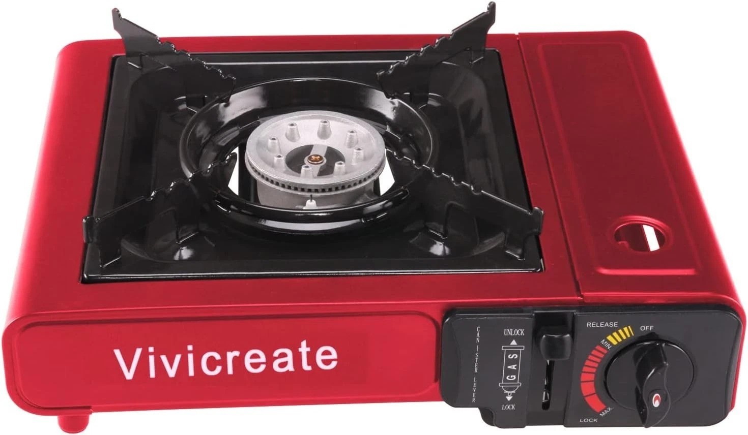 Compact 8500 BTU Butane Burner with Automatic Ignition & Safety Lock – Outdoors