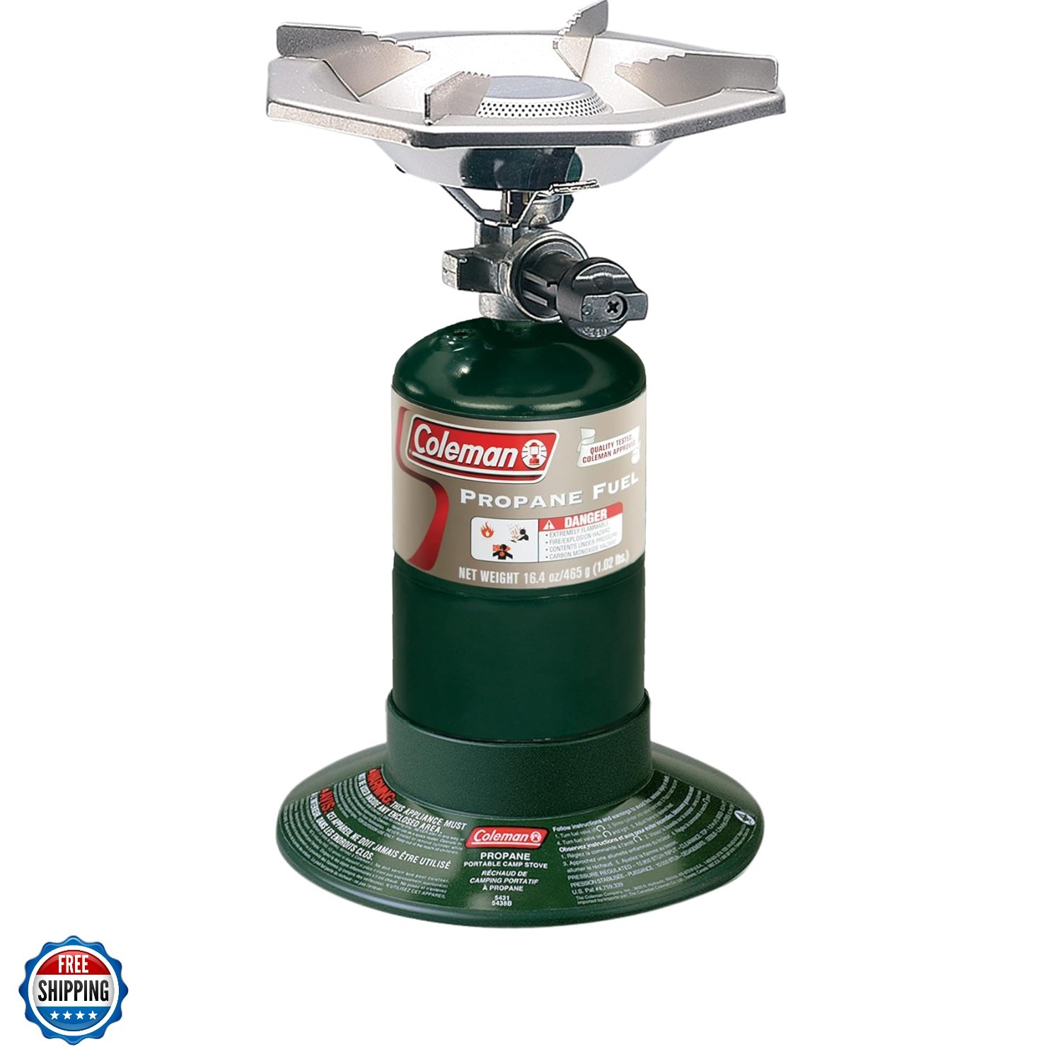BottleTop Propane Stove with Adjustable Burner, Portable Camping/Backpacking …
