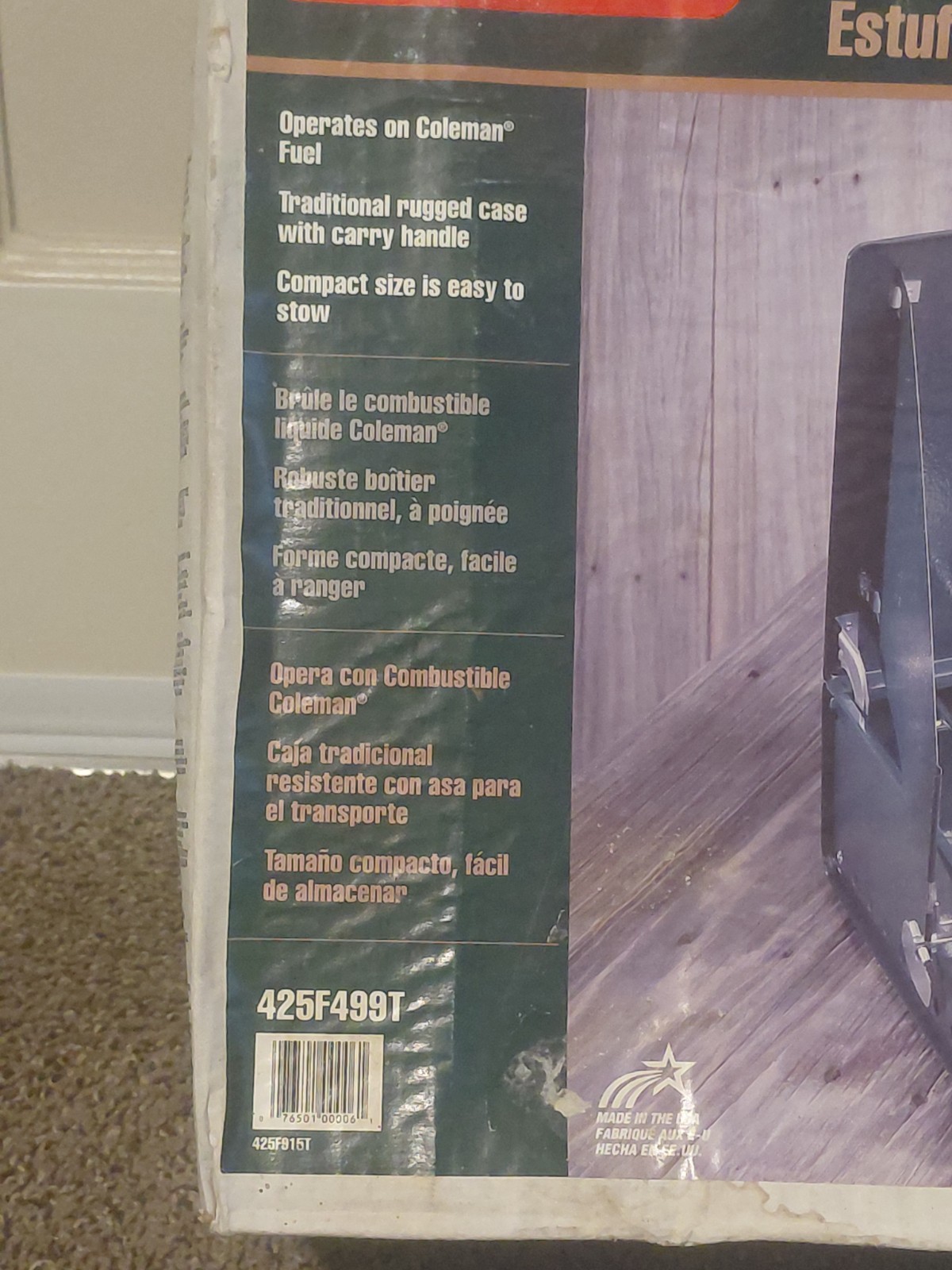 Vintage Coleman Two Burner Gas Camp Stove #425F499T Brand New Exceptional