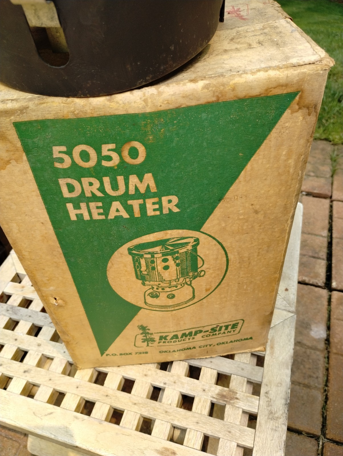 VINTAGE KAMP-SITE 5050 DRUM HEATER FOR COLEMAN 500 SERIES STOVES RARE W/BOX