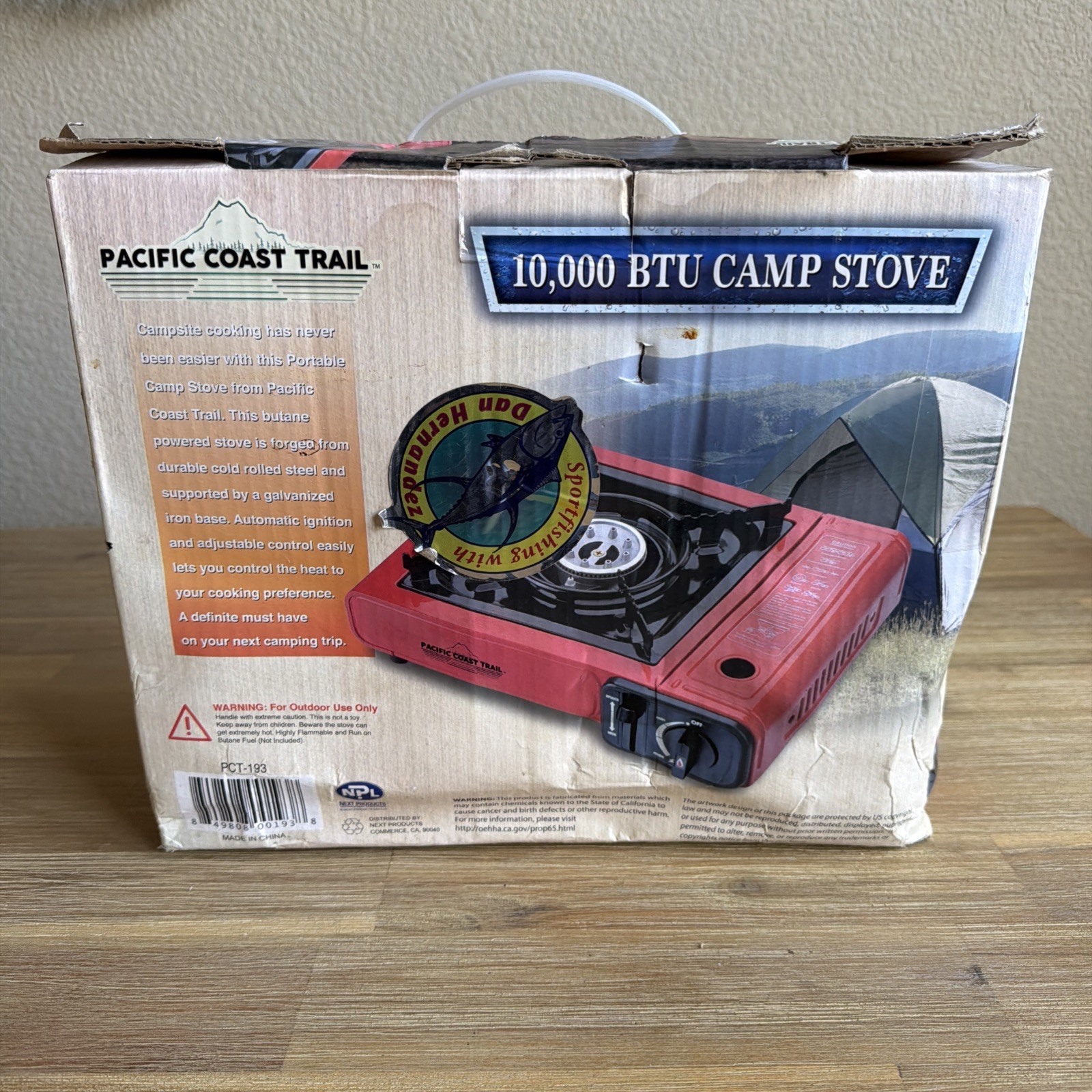 New Pacific Coast Trail 10,000 BTU Camp Stove PCT193 Durable Steel Auto Ignition