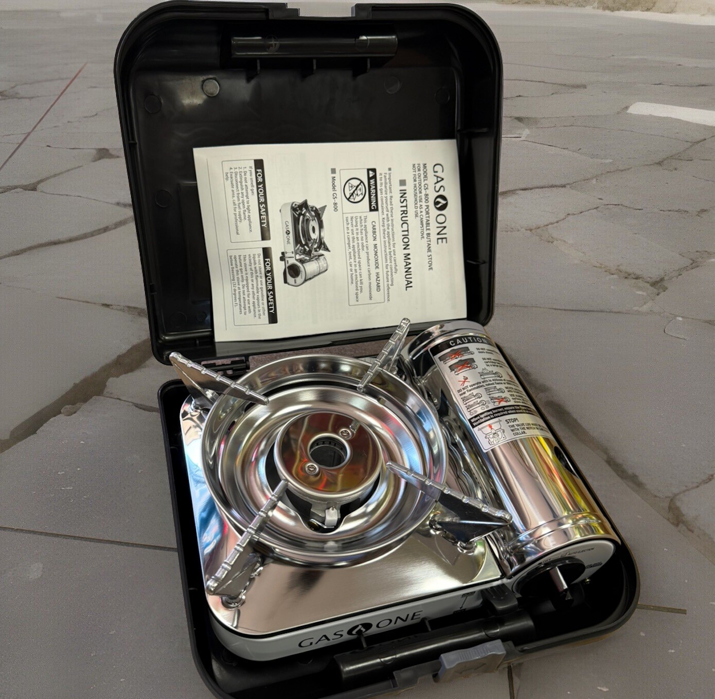 GasOne Stainless Butane Stove Cooker Portable Camping 7650 BTU Cooking Burner