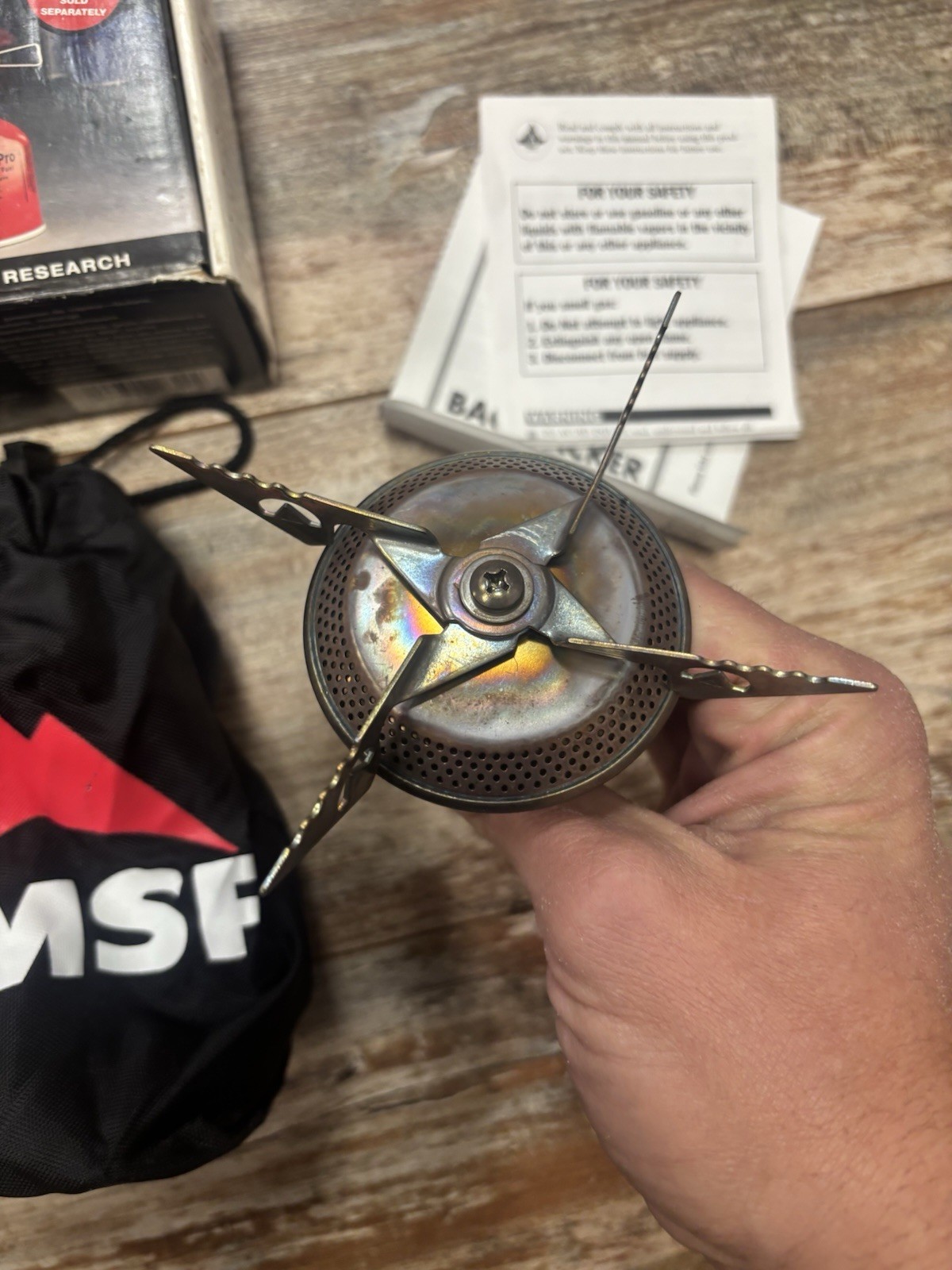 MSR Superfly Stove Auto Start Multi Mount Canister Camping Hiking Stove Boxed