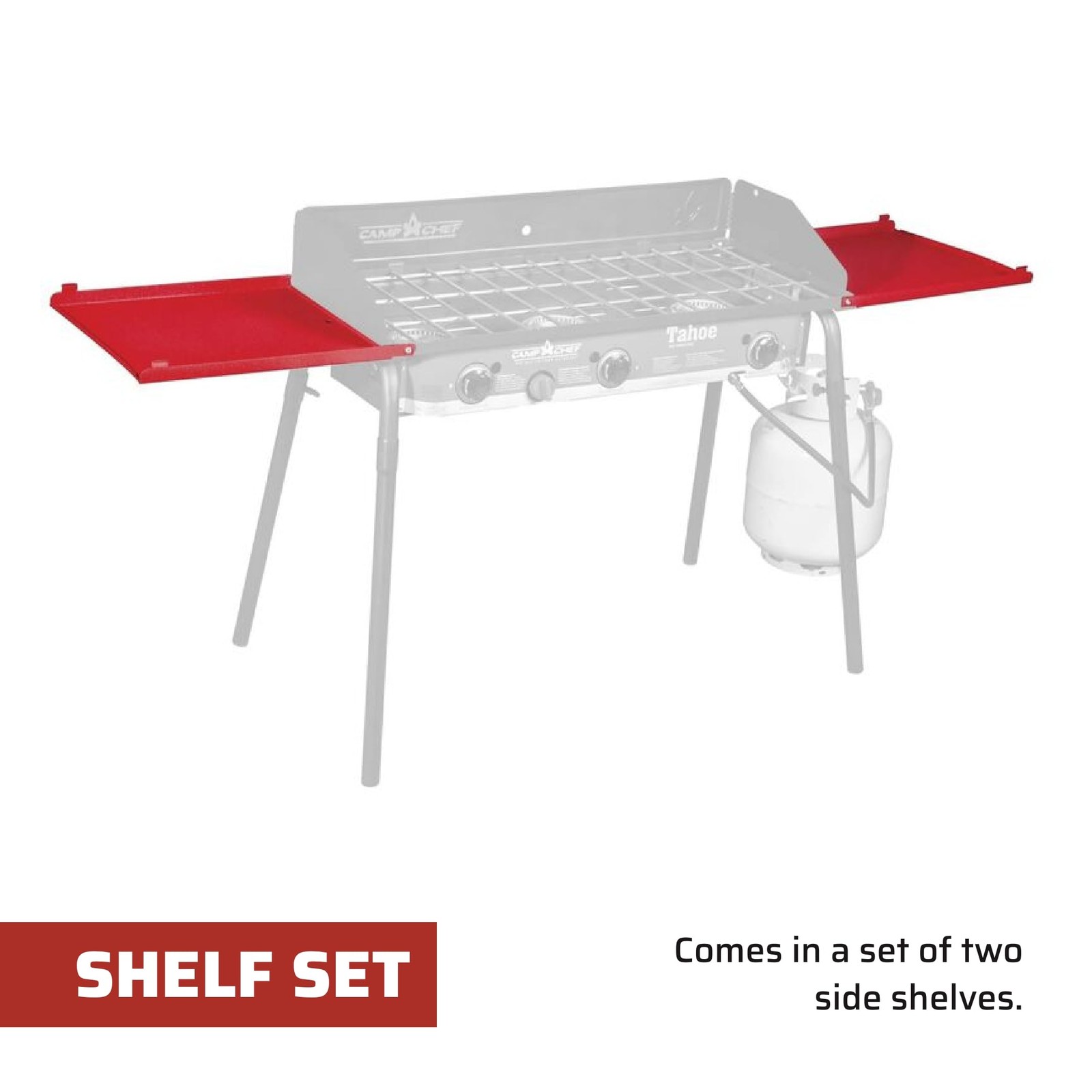 Camp Chef Folding Side Shelves LS60P – Fits Two Burner Stove Models EX60LW, EX60