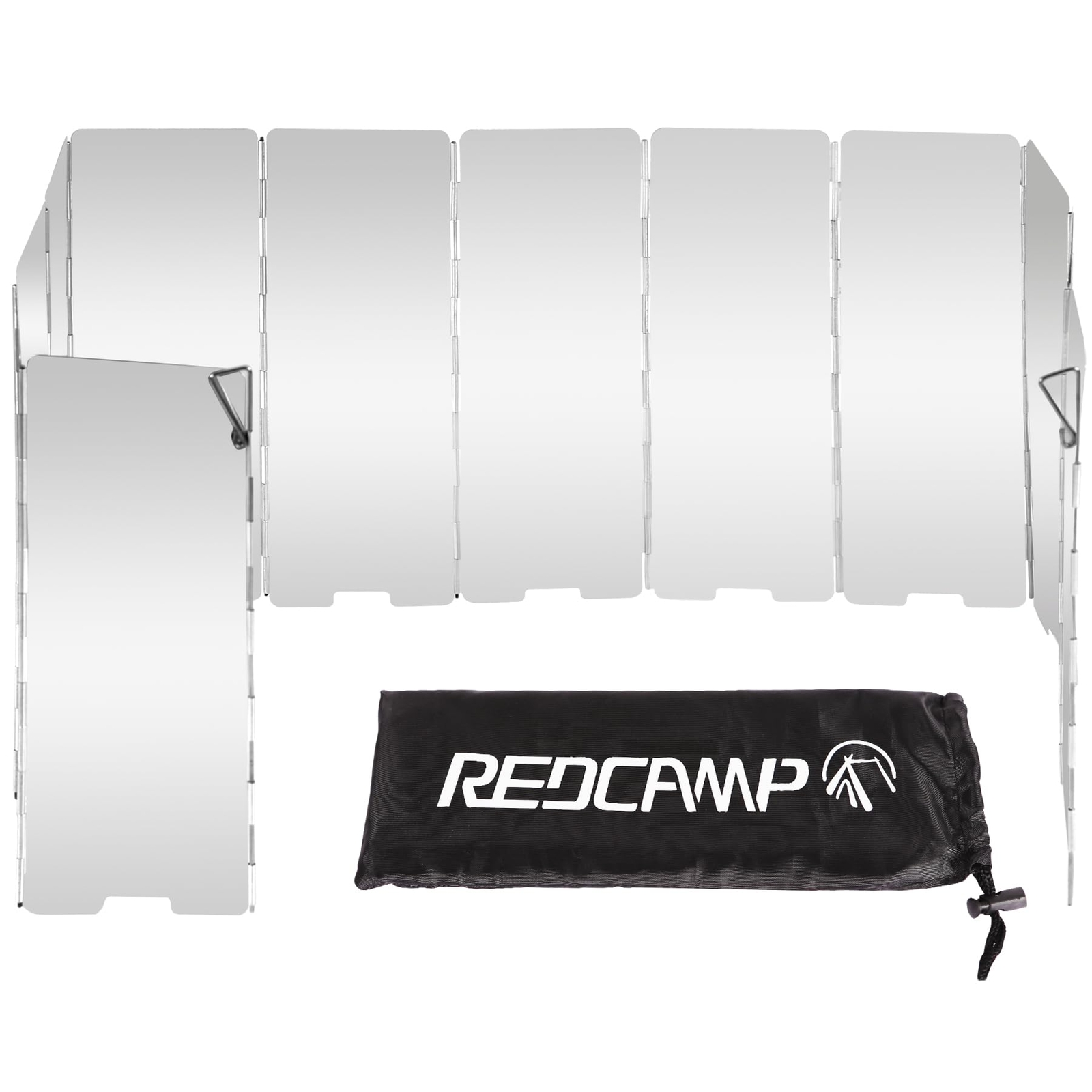 Folding Outdoor Stove Windscreen 12 Plates Aluminum Camping Stove Windshield Wit