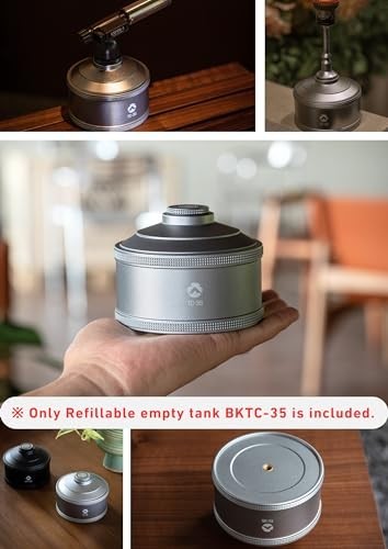 Campingmoon Refillable Gas Fuel Cylinder for Backpacking Camping Stove 110g