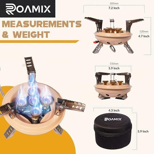 Portable Multi Fuel Butane or Propane Camping Stove Burner with Carry Case