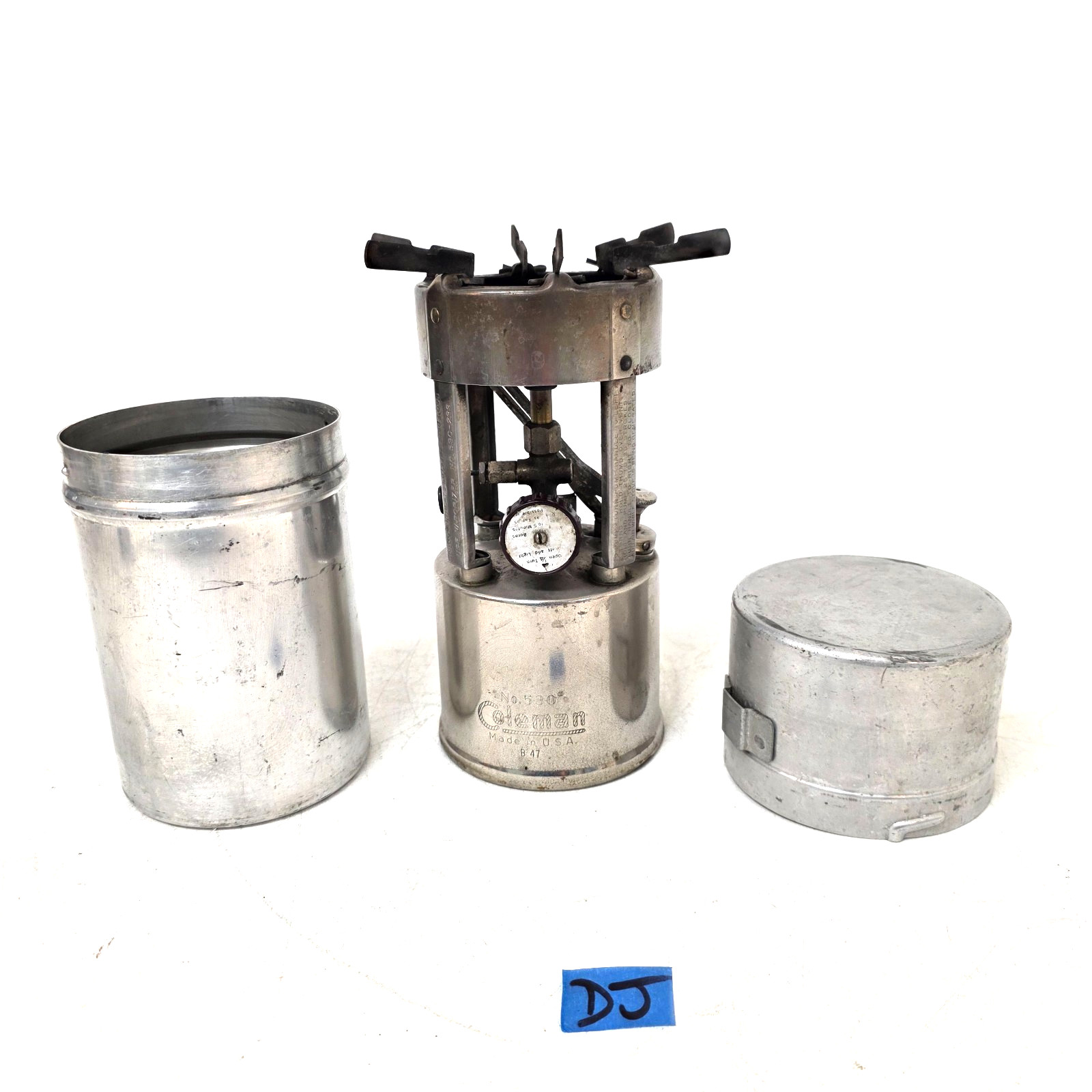 Vintage Coleman B47 Model No. 530 WW2 GI Pocket Gas Stove Camping w/ Case
