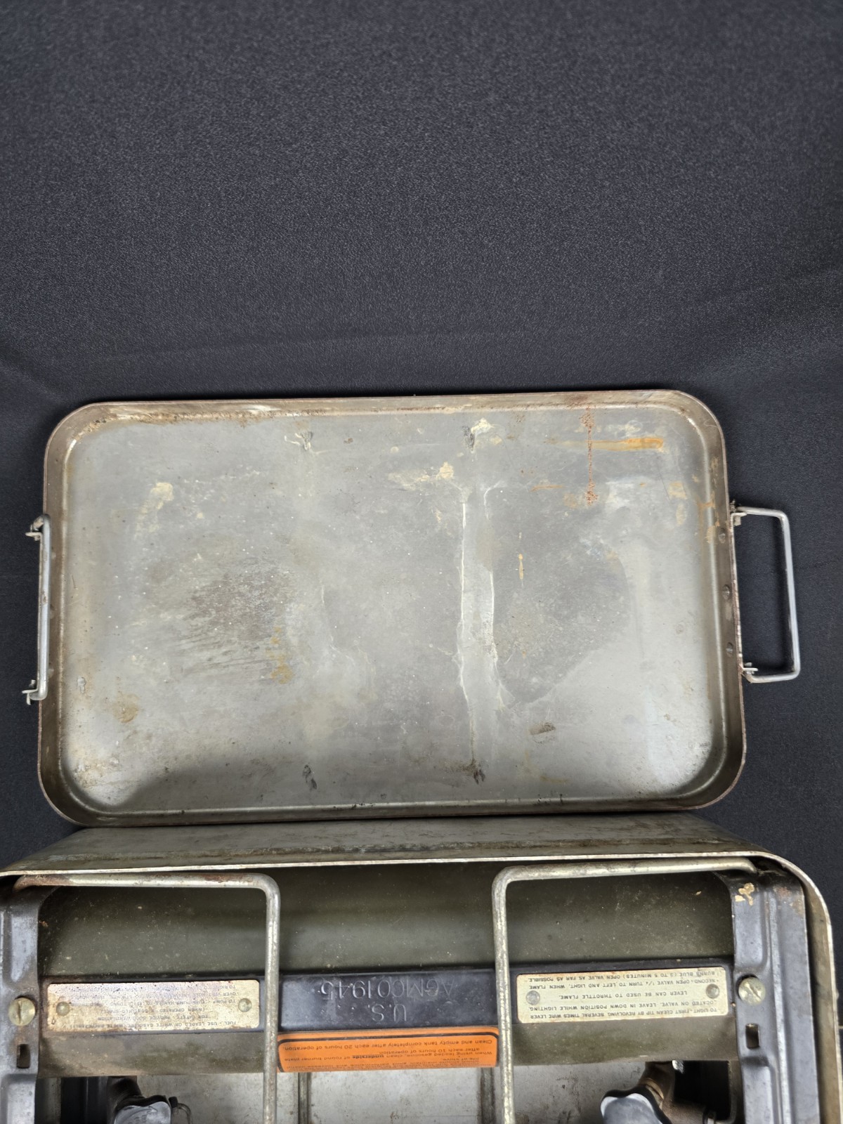 WW2 Agmco US Military Gas Field Stove Double Burner w/ Case 1945