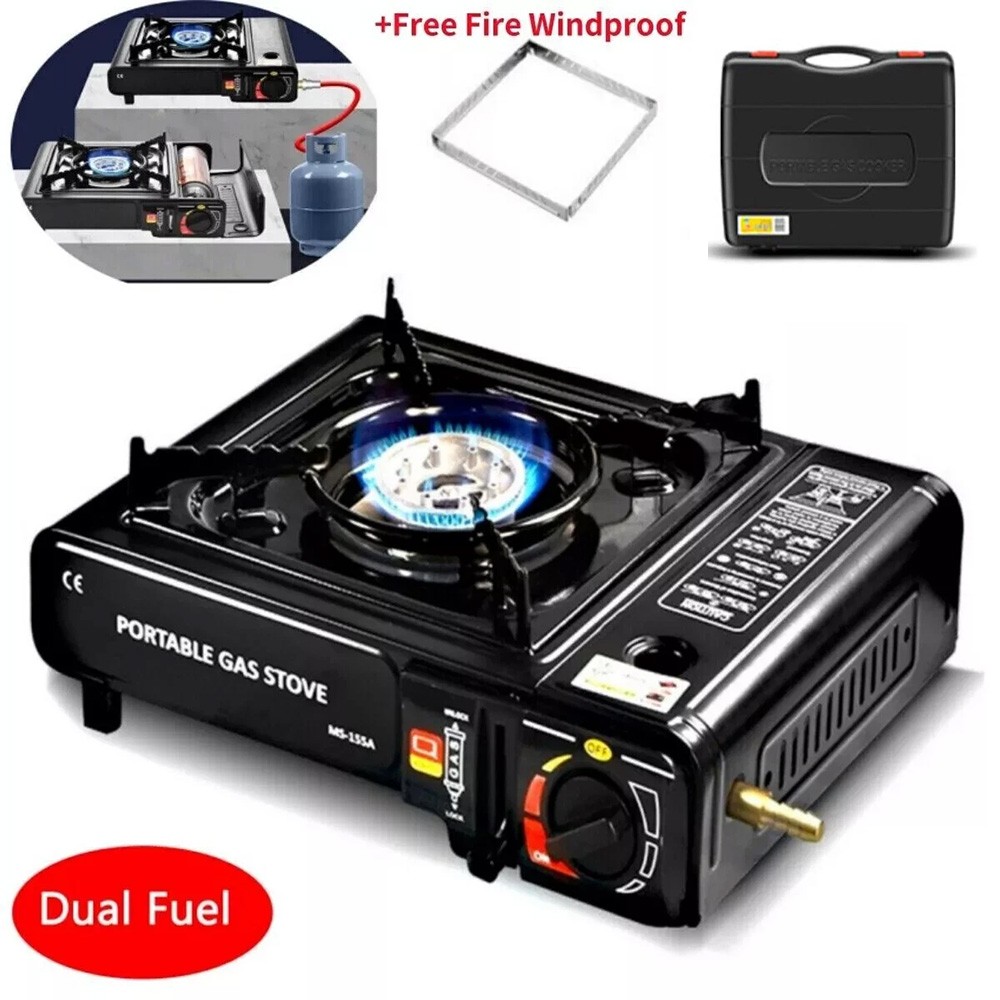 Dual Fuel Stove with Butane & Propane Compatibility Portable Camping Stove