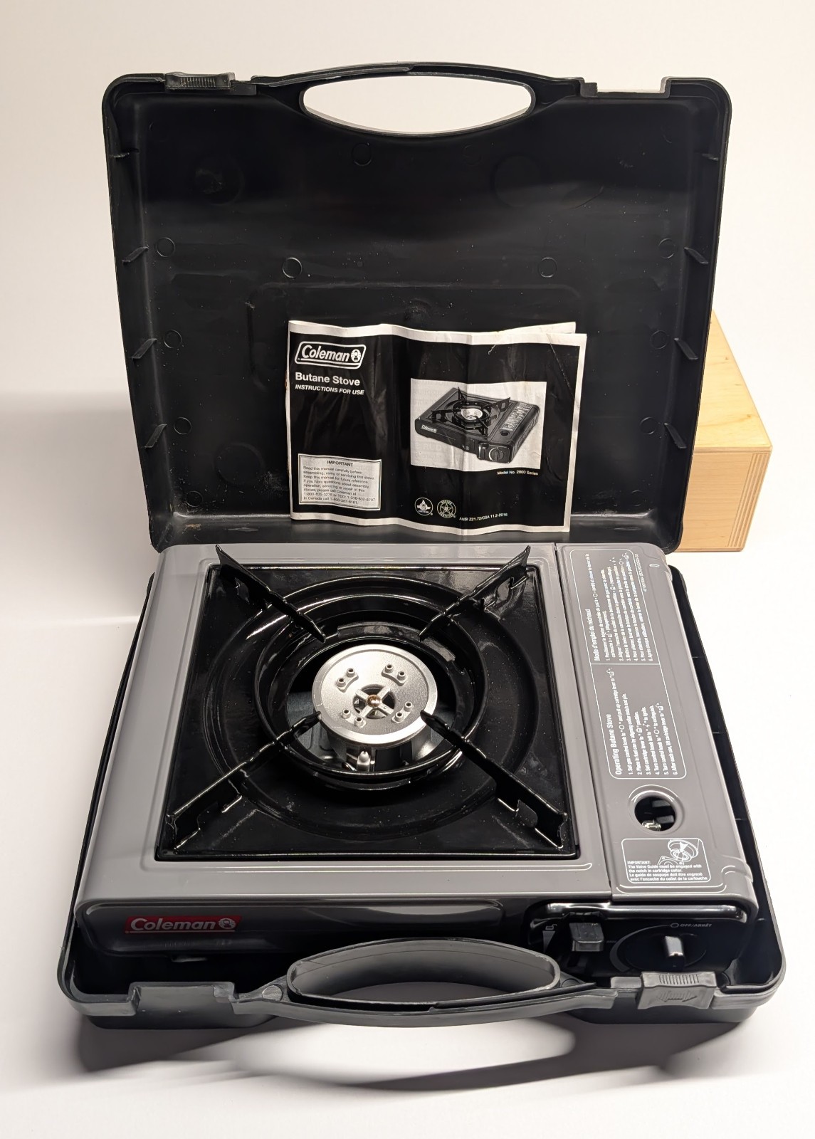 Coleman 2800 Butane Stove Portable Single Burner W/ Case Camping Cooktop
