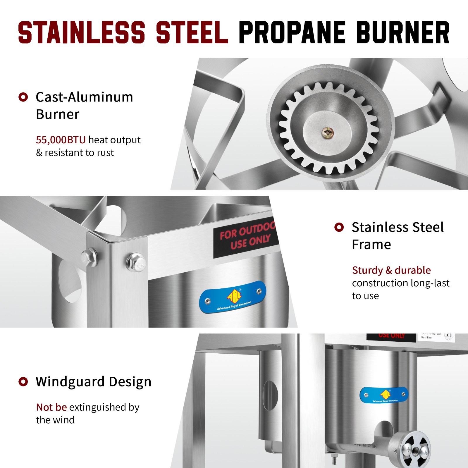 Propane Burner For Outdoor Cooking Camping Gas Propane Stove Cooker