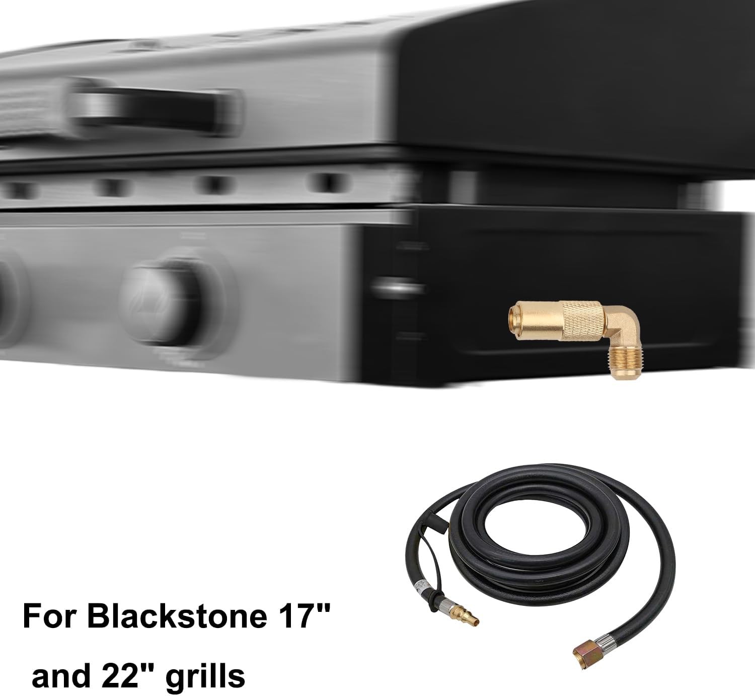Propane Elbow Adapter for Blackstone, Brass RV Gas Connector 3/8″ Male Low…