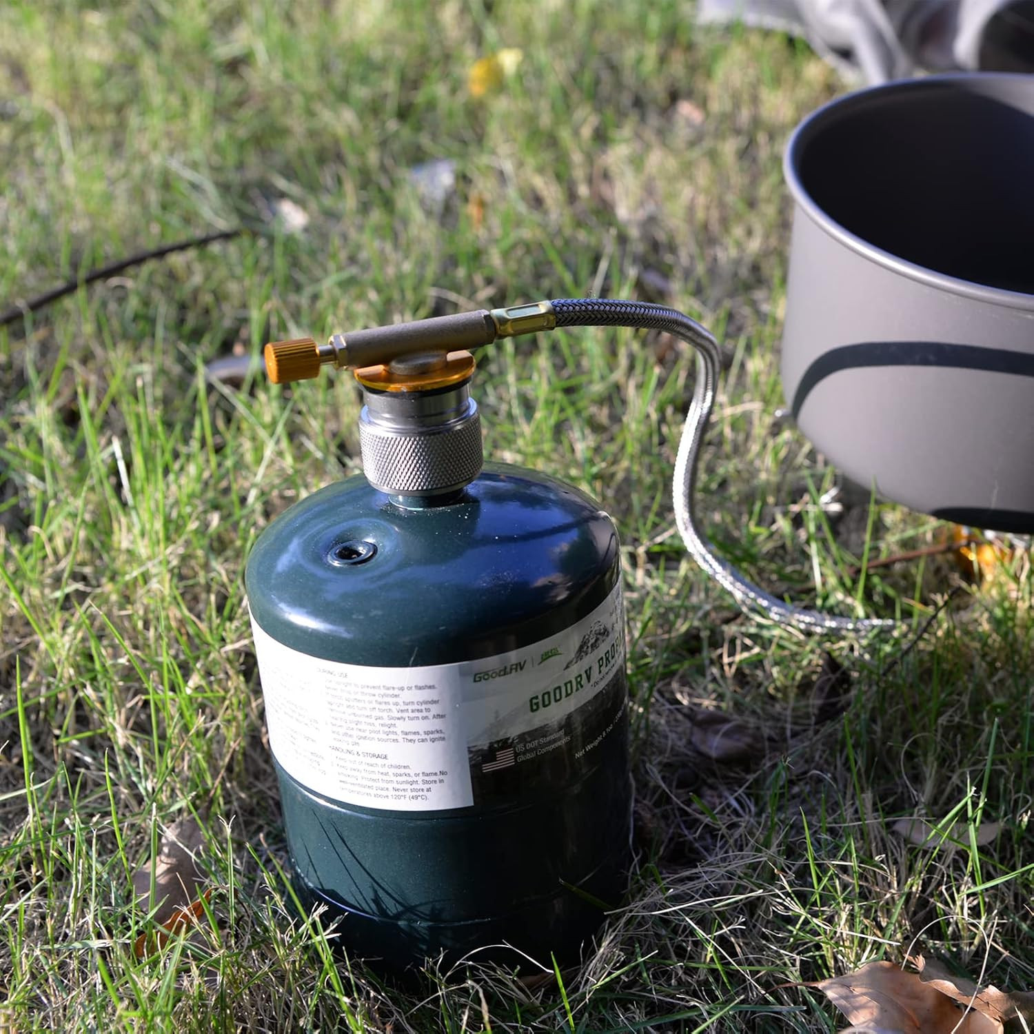 Propane to Butane Adapter, Camping Stove Adapter,1 Lb Propane Tank Input and EN4