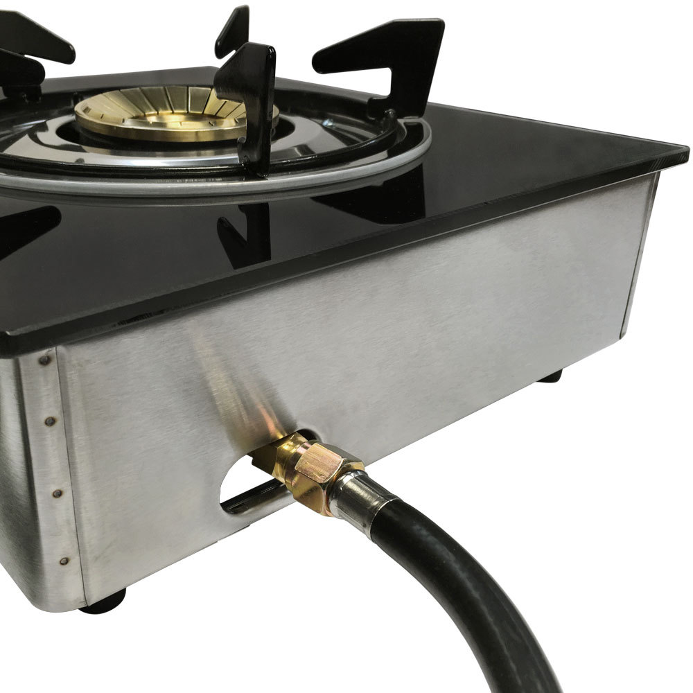 12 x 14″ Single Propane Gas Stove 1 Burner Tempered Glass Cooktop Auto Ignition
