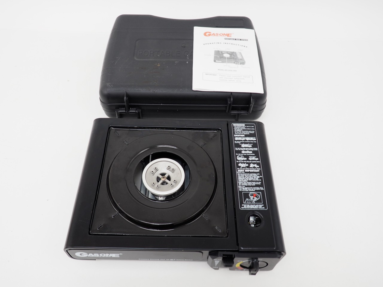GasOne Portable Gas Single Burner Stove EZS-1000 Black w/ Carry Case