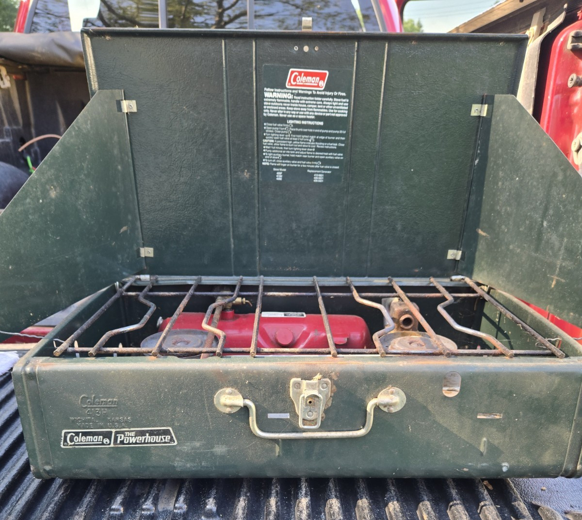 Coleman 413H 2-Burner Camp Stove – Vintage Green Camping Stove USA Made