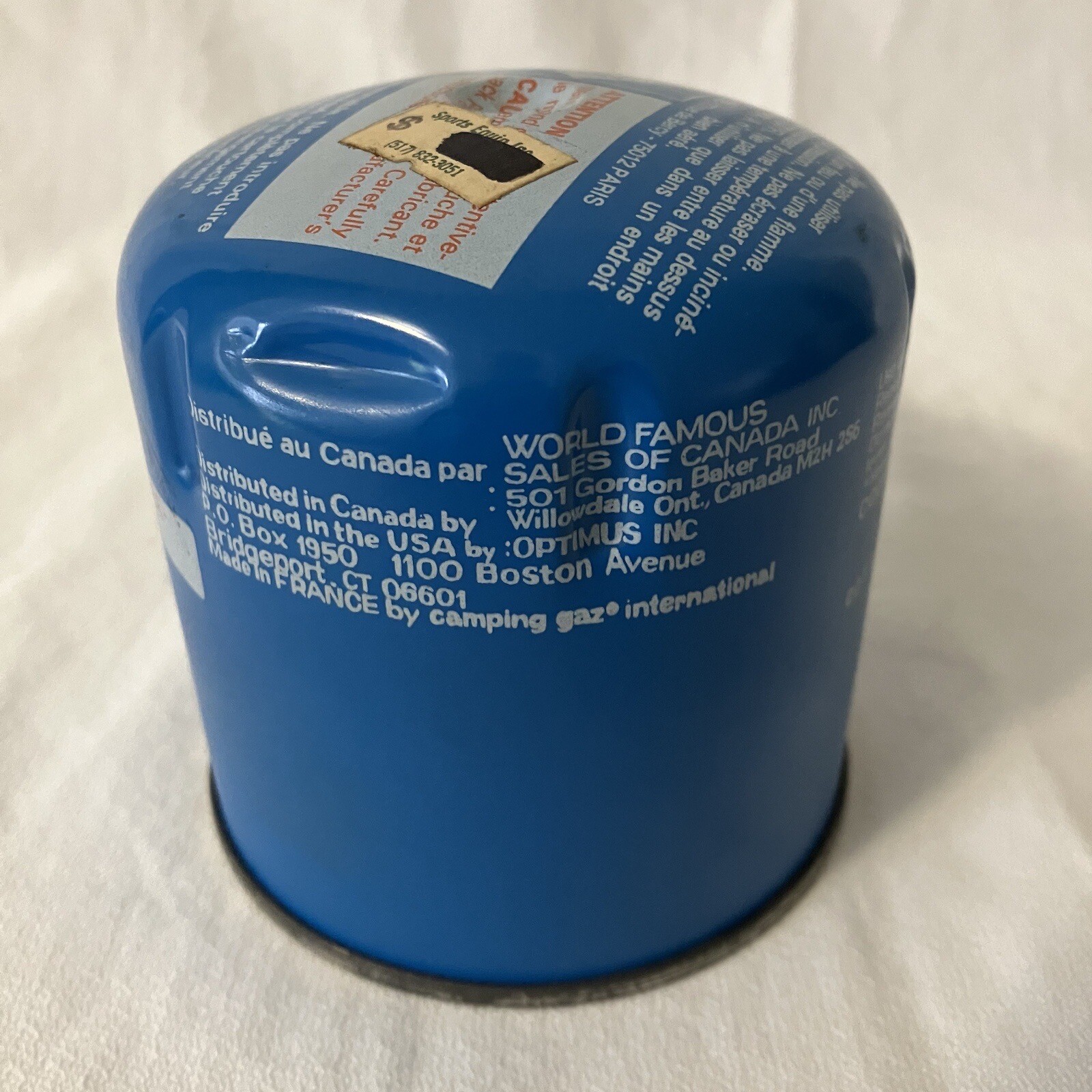 Vintage Camping Gaz C 206 6.75 OZ Fuel Cartridge/Can Propane/Butane NOS (READ)