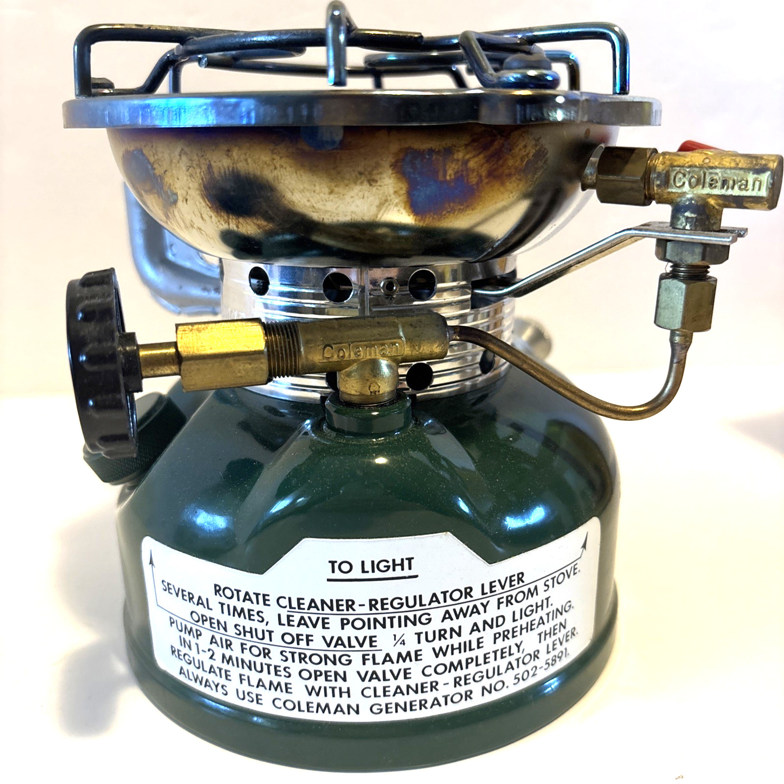 Vintage Coleman 502-700 Sportster Camping Stove w/ Box & Manual Green Made USA