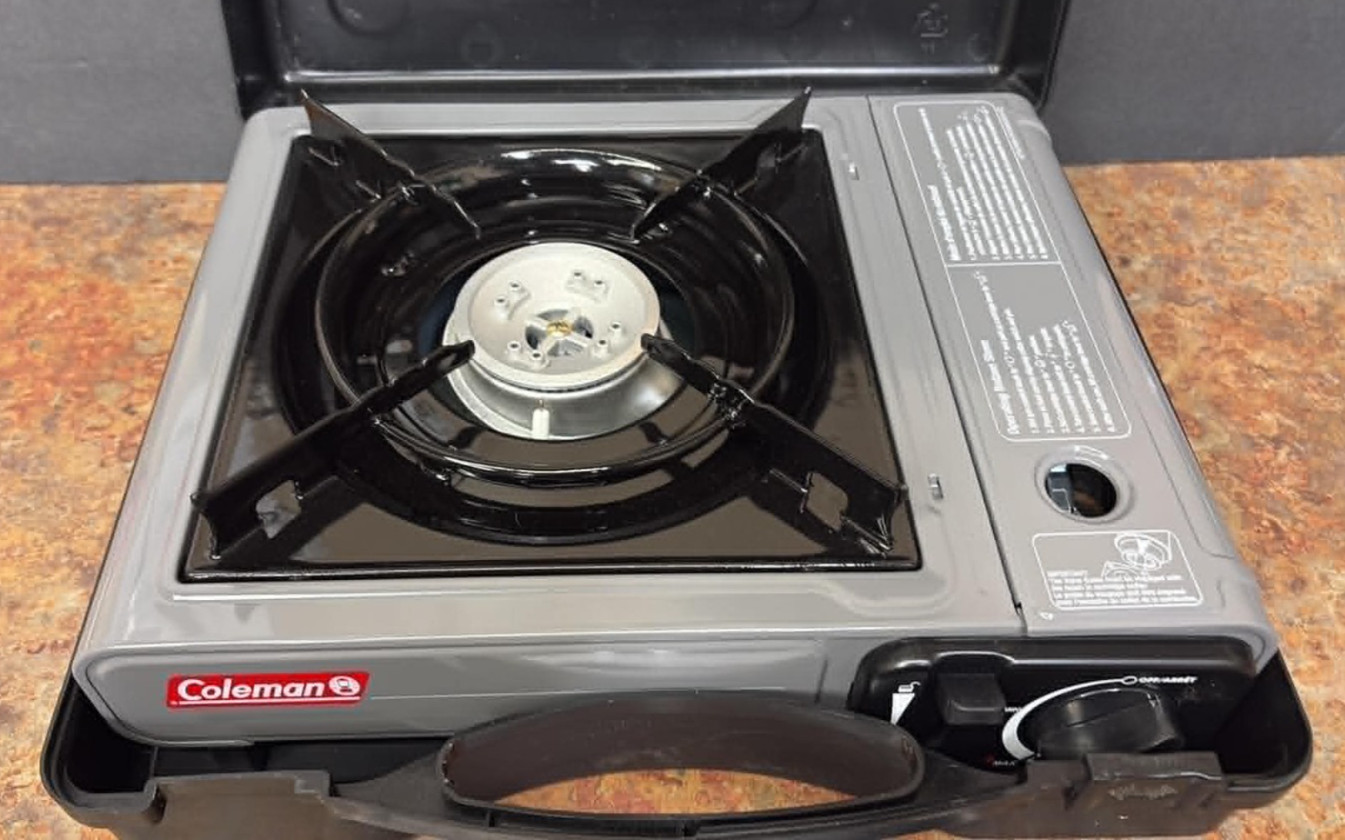 Coleman Portable Butane Stove 2800 Series Single Burner Camping Stove with Case