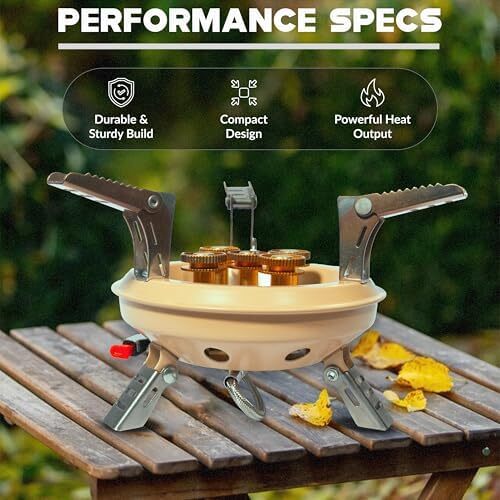 Portable Multi Fuel Butane or Propane Camping Stove Burner with Carry Case