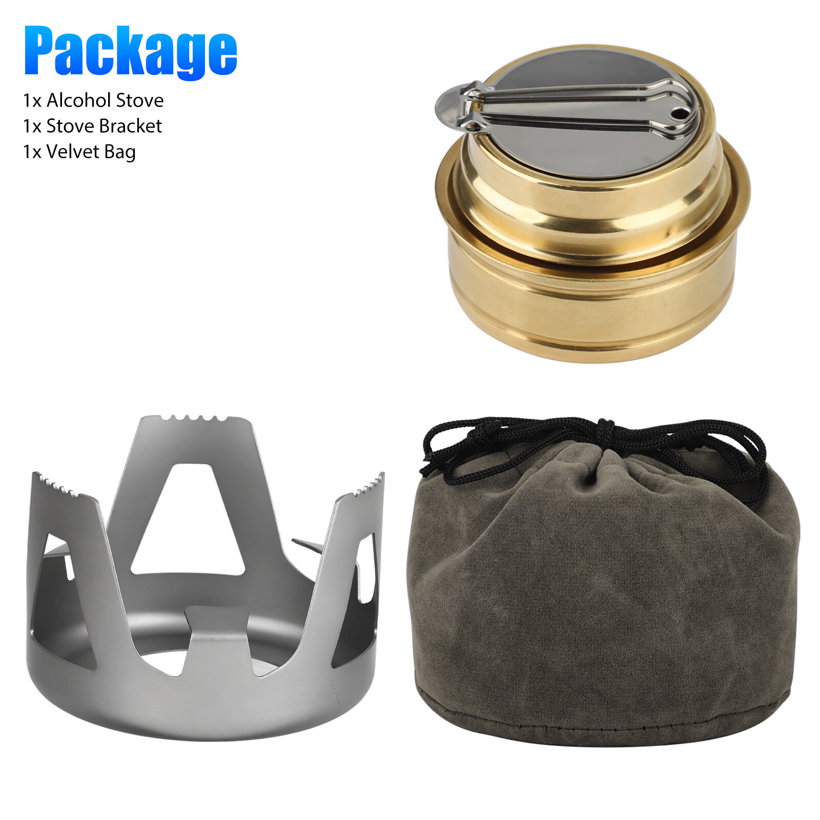 Outdoor Mini Portable Alcohol Stove Burner for Backpacking Hiking Camping Tool