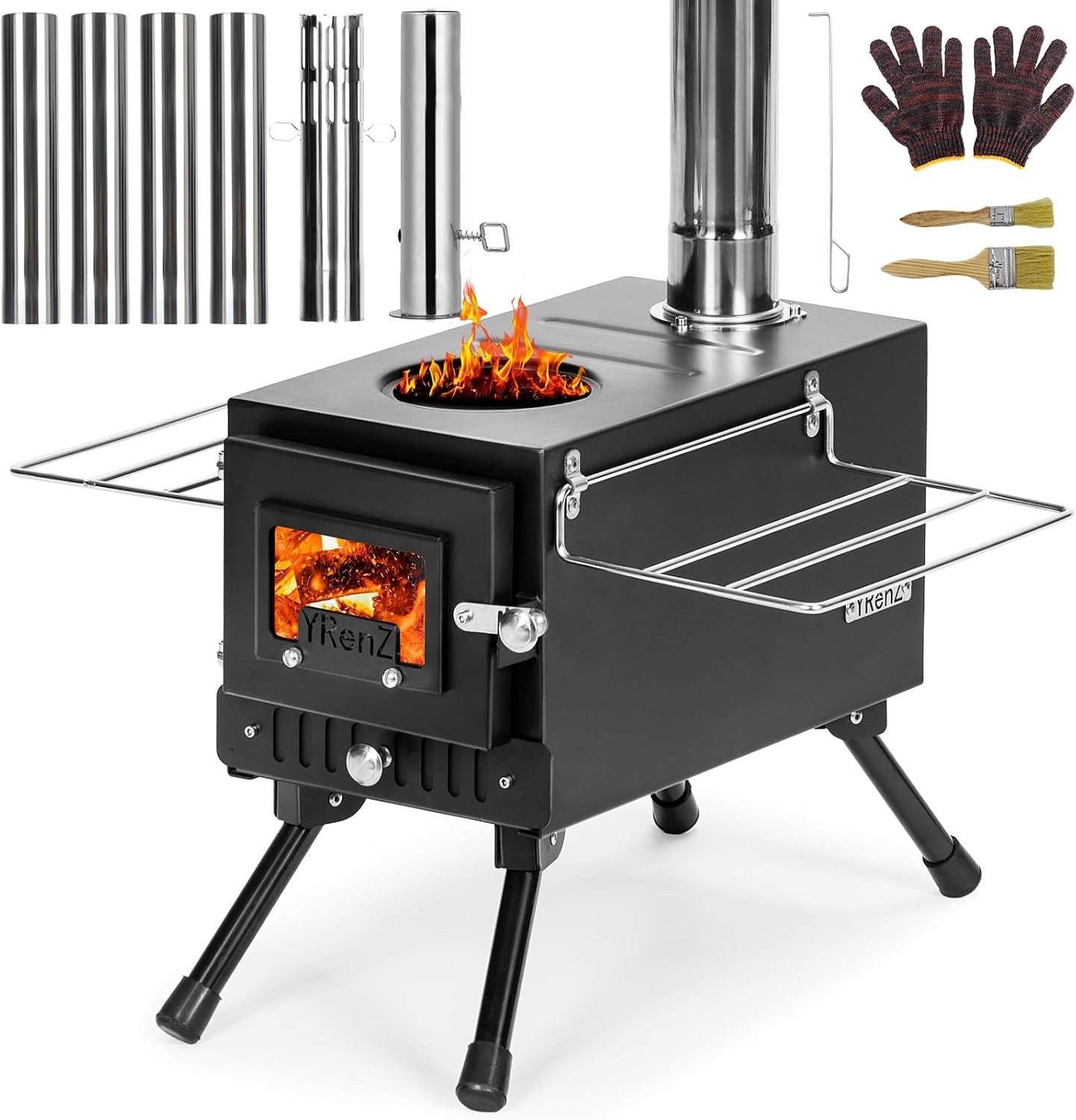 Hot Tent Stove High-Temp 7-Section Wood Burning
