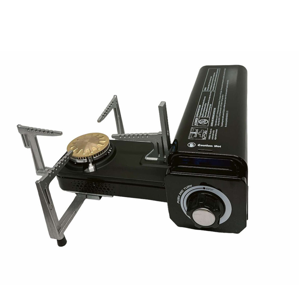 Black Portable Folding Single Burner Butane Stove 7250BTU Foldable Camping Stove