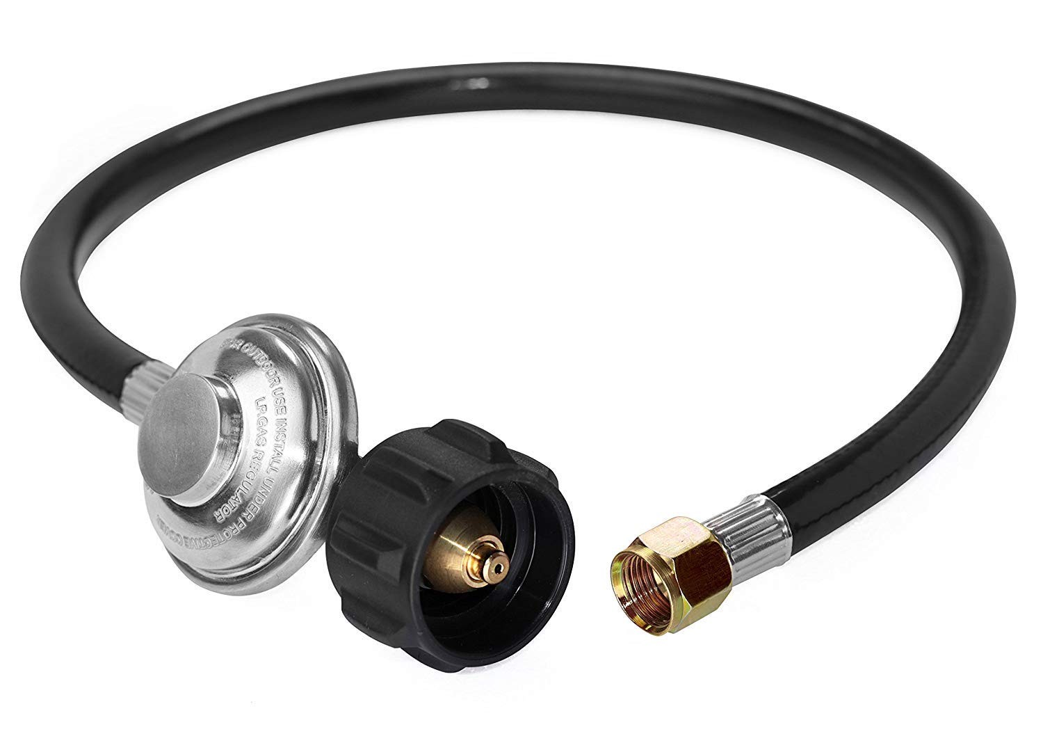 DOZYANT Propane Regulator and Hose Universal Grill 2 Feet, Parallel