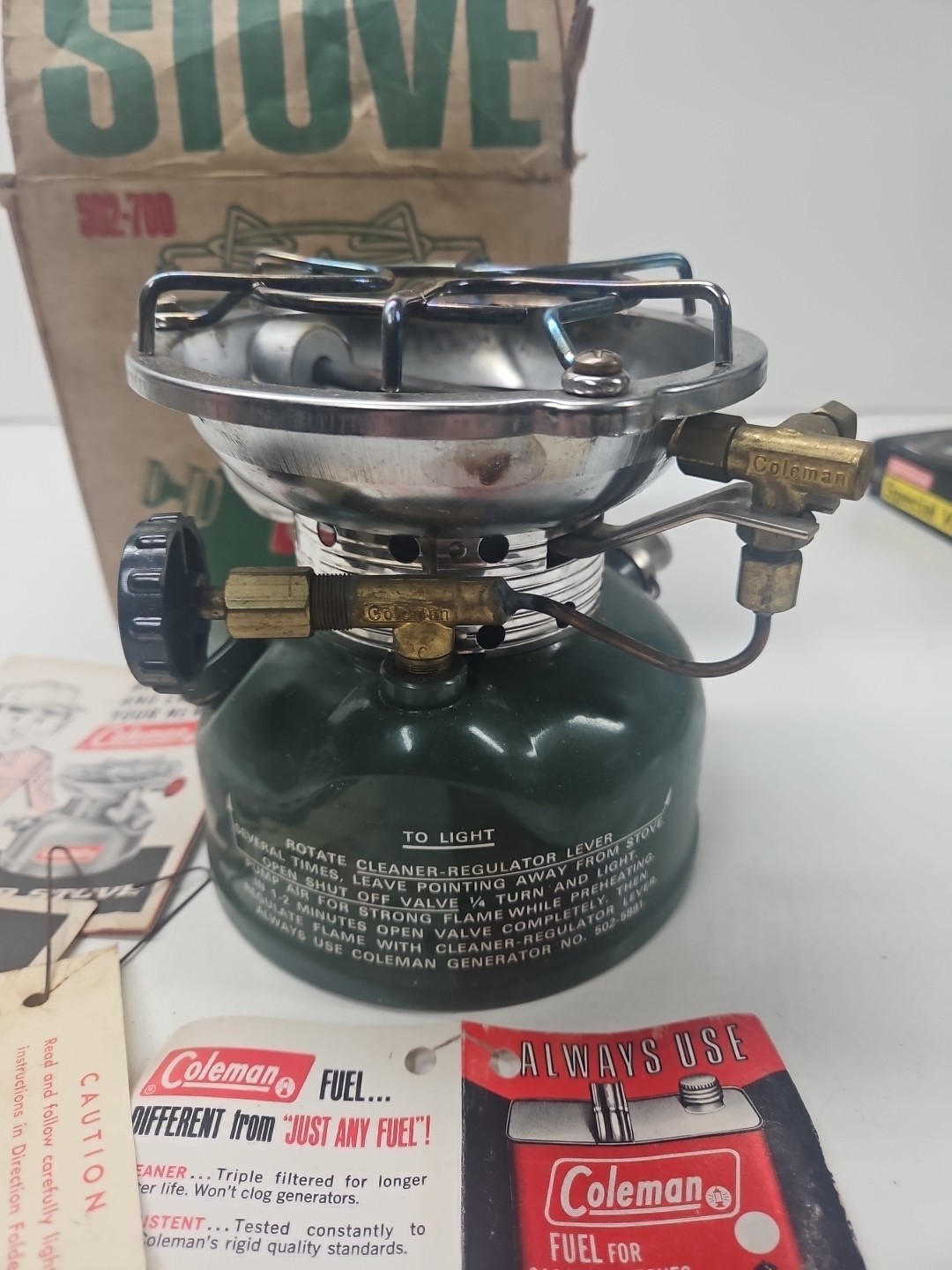 VTG 1968 COLEMAN 502-700 SPORTSTER SINGLE BURNER SPORTSTER STOVE RARE