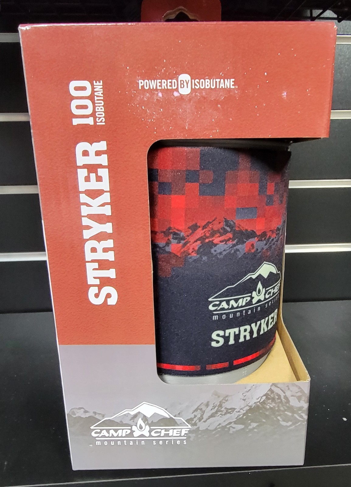 Camp Chef Mountain Series Stryker 100 Isobutane Stove, Black/Red, MS100