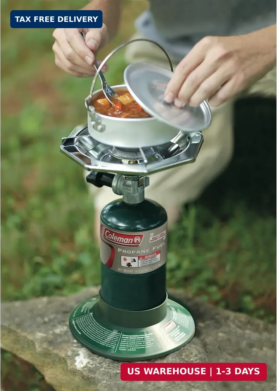 Coleman BottleTop Propane Stove with Adjustable Burner, Portable Camping/Backpac