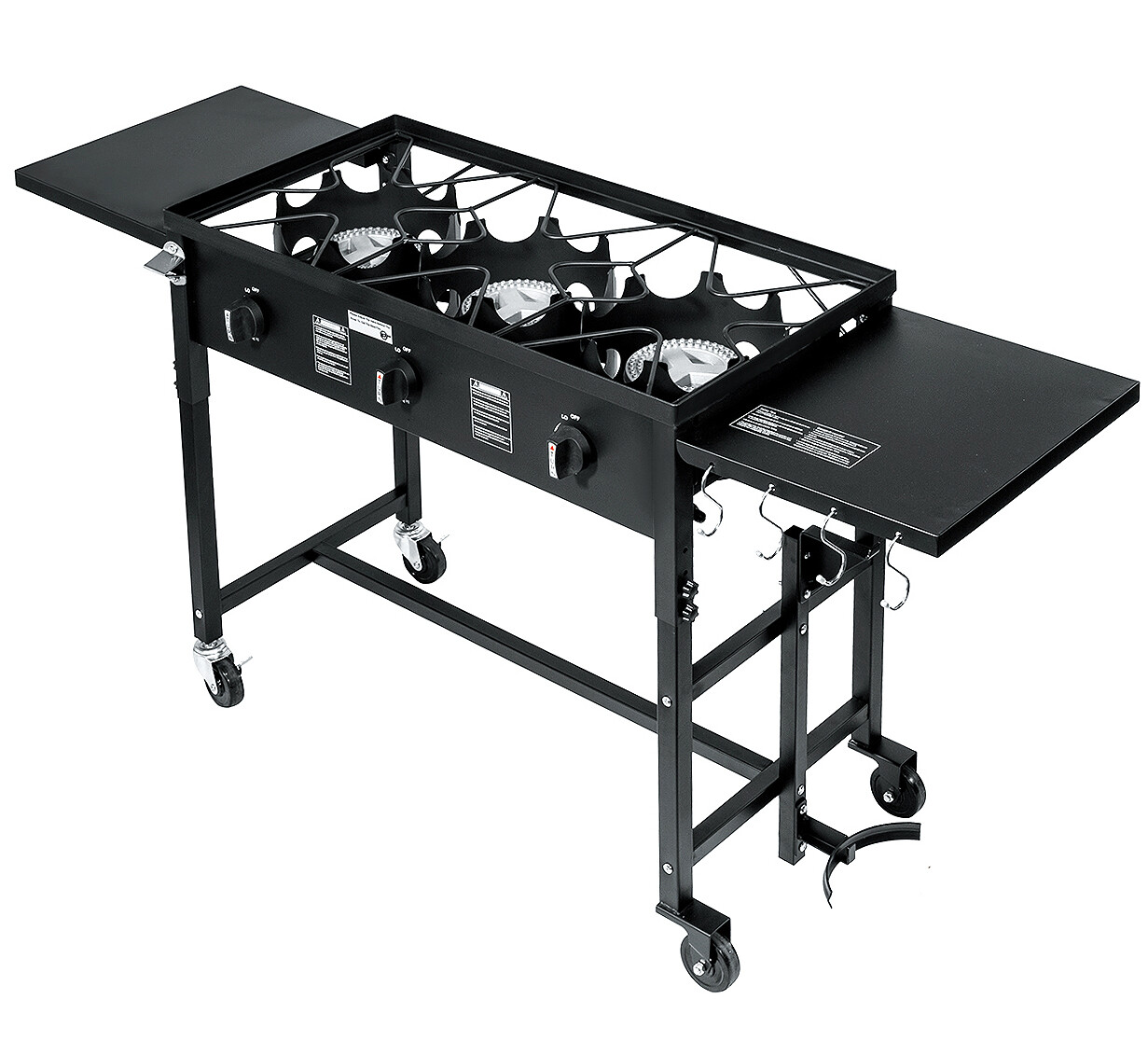 Barton Triple-Burner Stove 87,000 BTU Outdoor Camping Propane Cooking Station 4