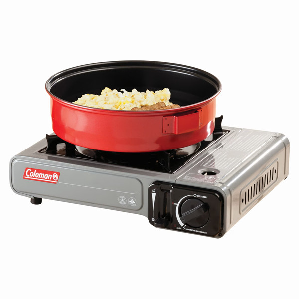 Coleman Tabletop Portable Butane Gas Camping Stove, 1 Burner, Gray Outdoor Cook