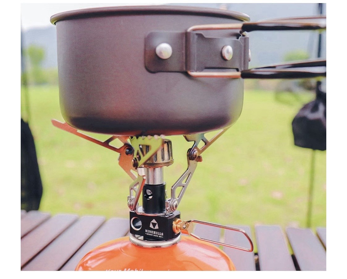Ninehills Portable Propane Stove, Compact Manual Ignition, Single Burner