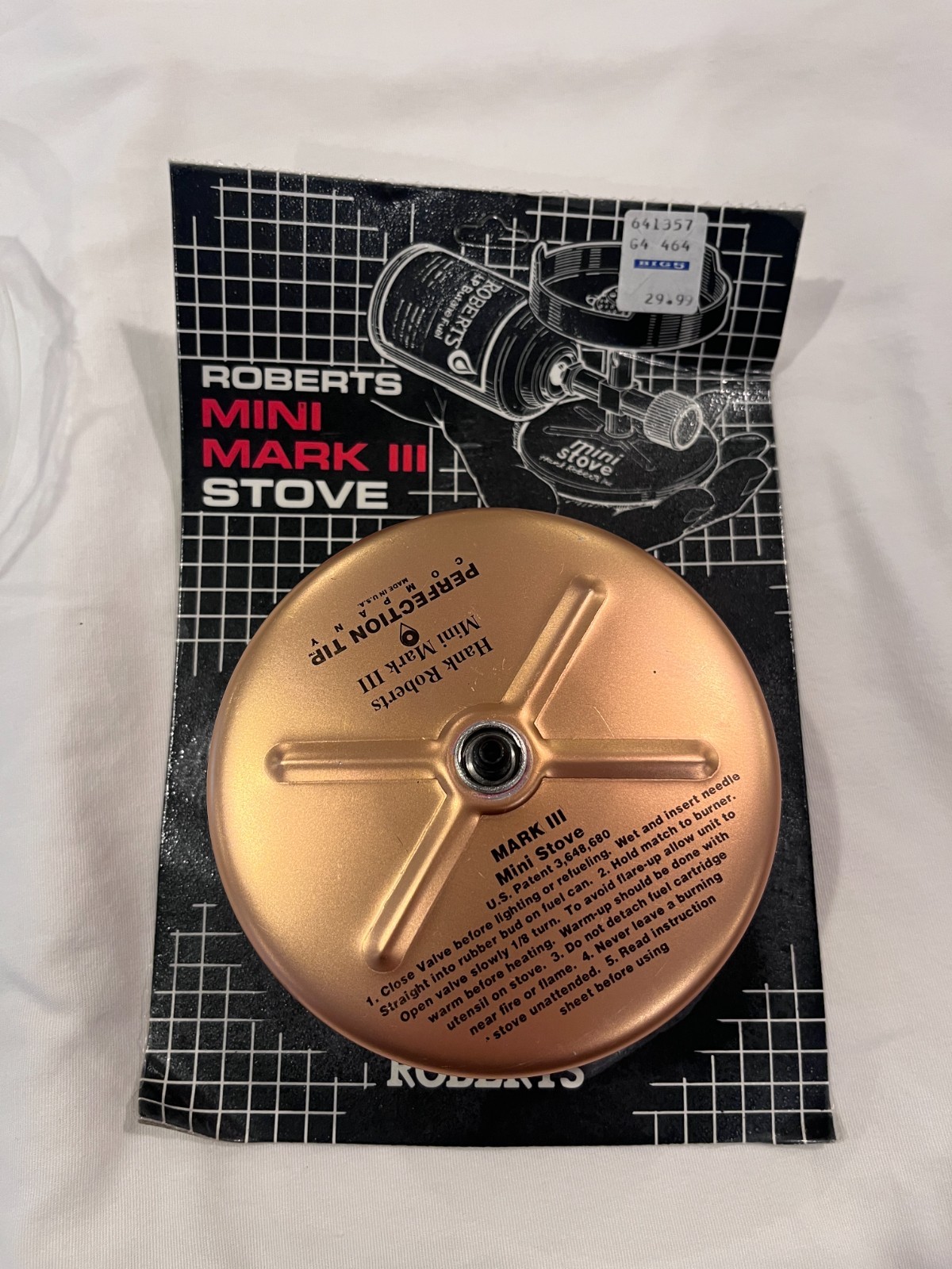 Roberts Mini Mark III Stove Camping Appliance Butane-New