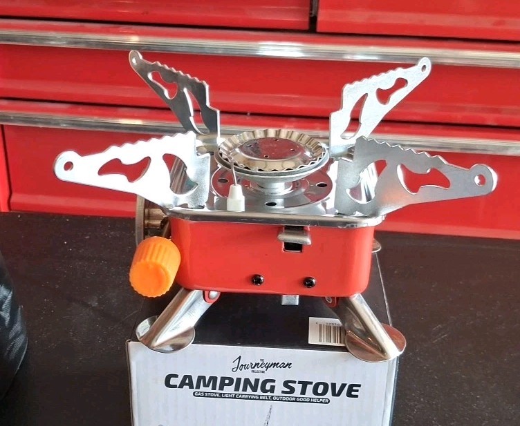 Journeyman Portable Camping Gas Stove Butane Cooking Equipment w/Storage Bag
