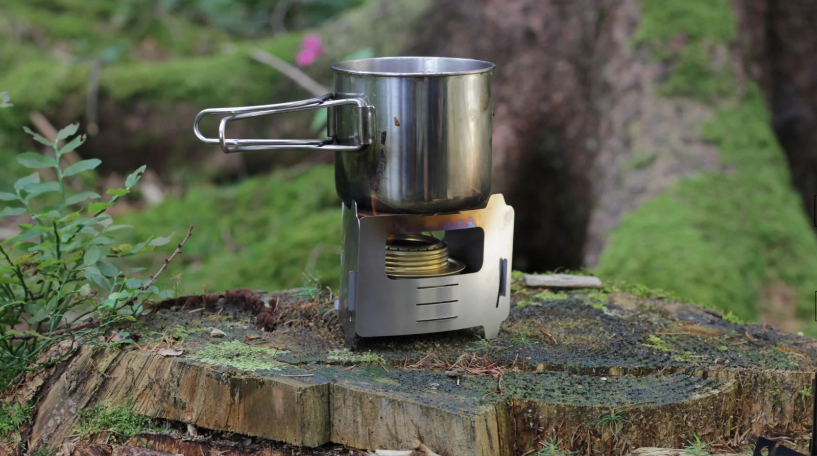 Bushbox Essentials Ultralight Multi-Fuel Stove. Less than 4 ounces.