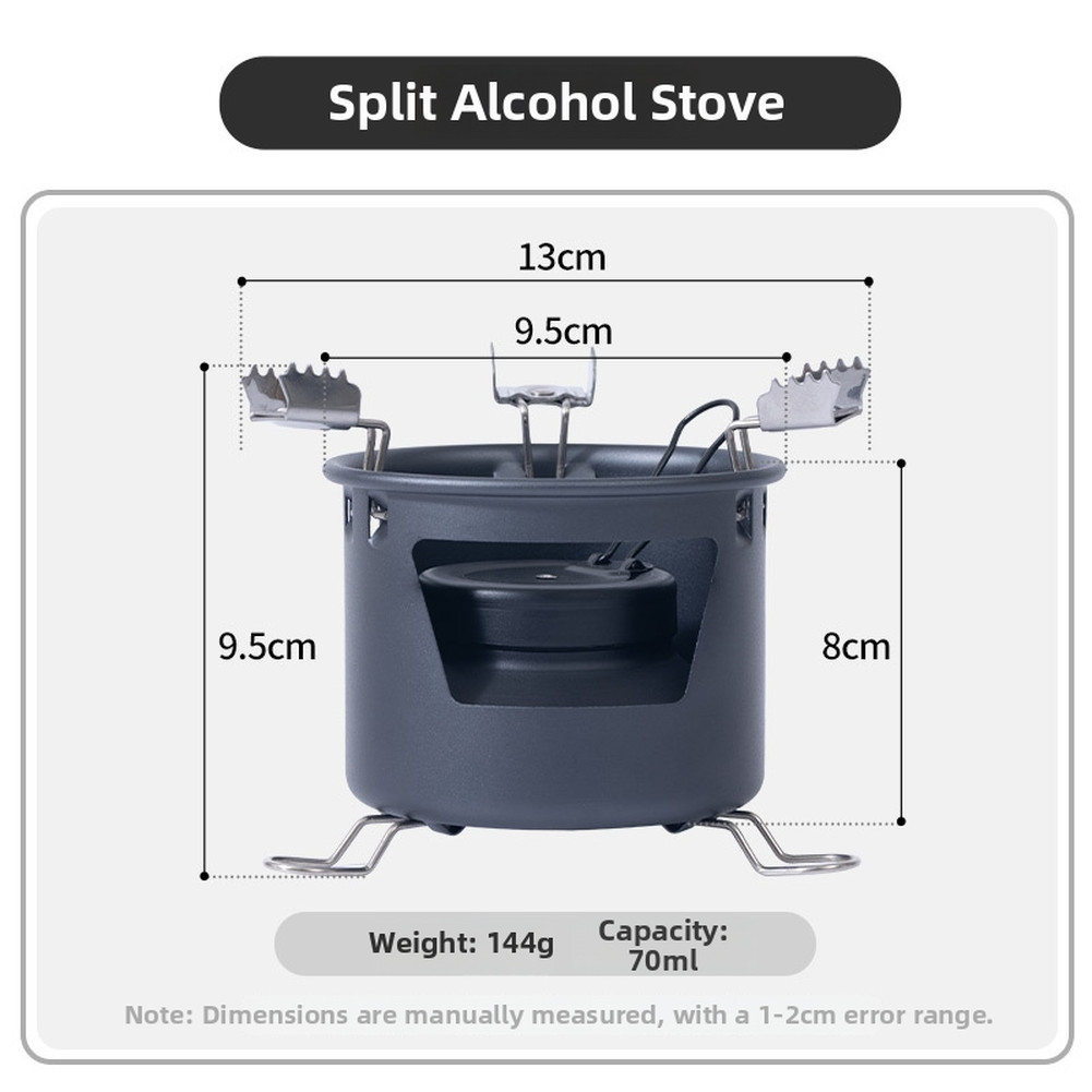 Compact Foldable For Mini Stove 5.12×5.12×3.74in for Backpacking Camping